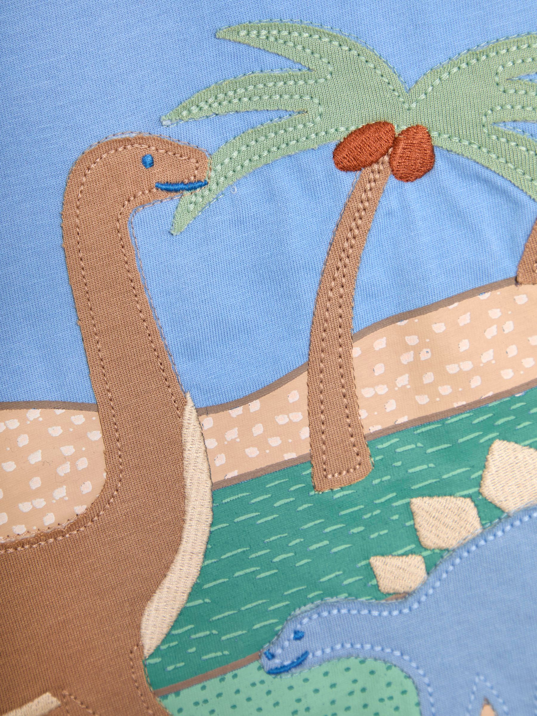 Blue Dinosaur Scene Printed Top - Image 3 of 3