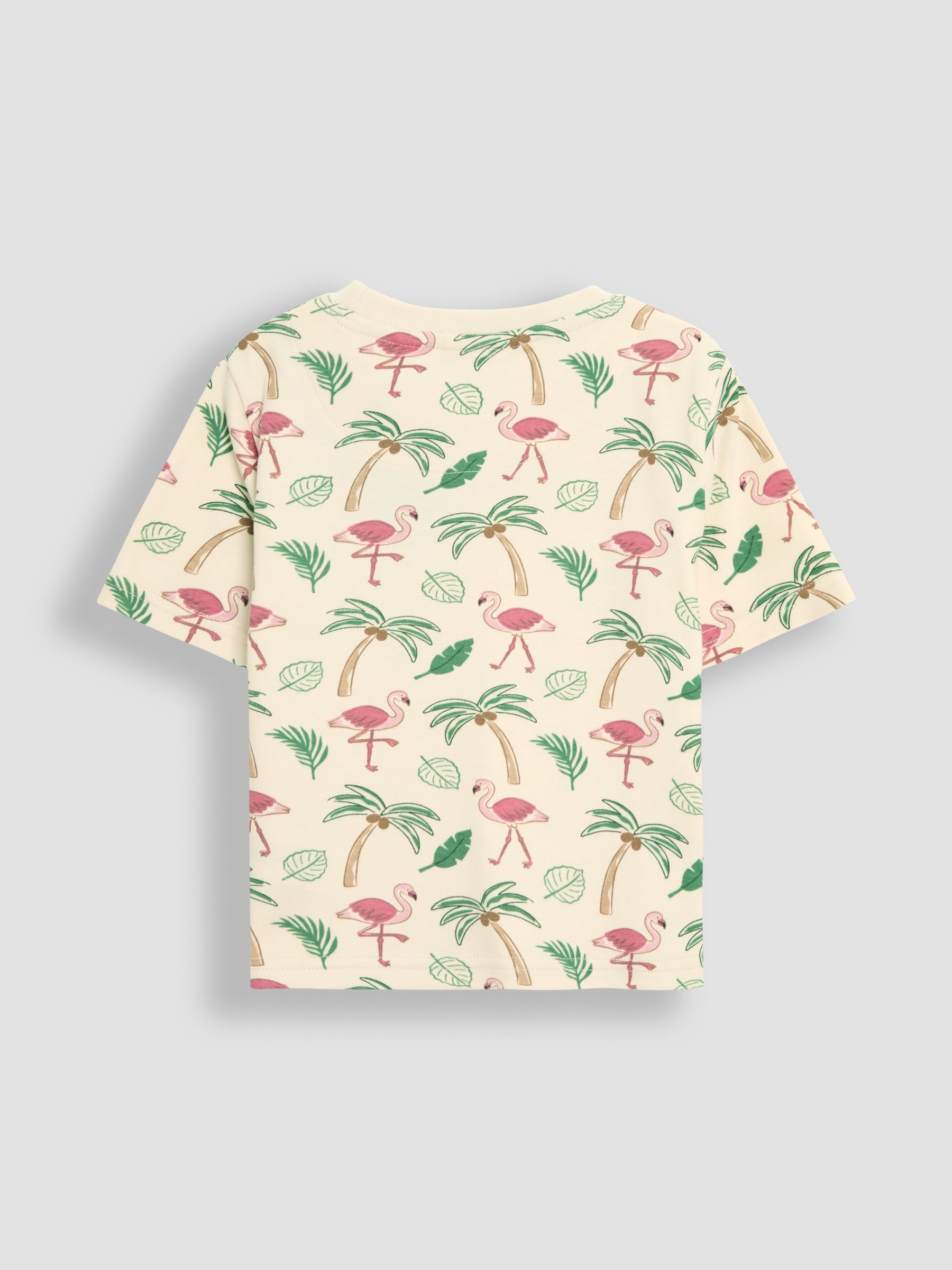 Ecru Flamingo 2-Pack Printed & Plain T-Shirts - Image 3 of 5