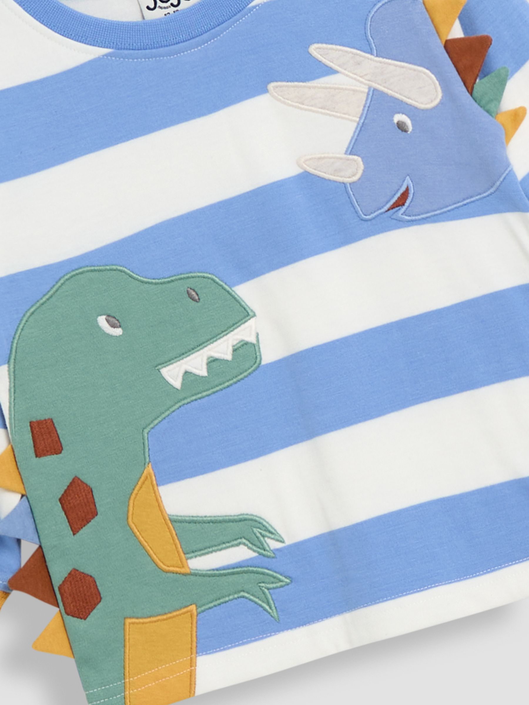 Blue Dinosaur 100% Cotton Appliqué Top - Image 7 of 7