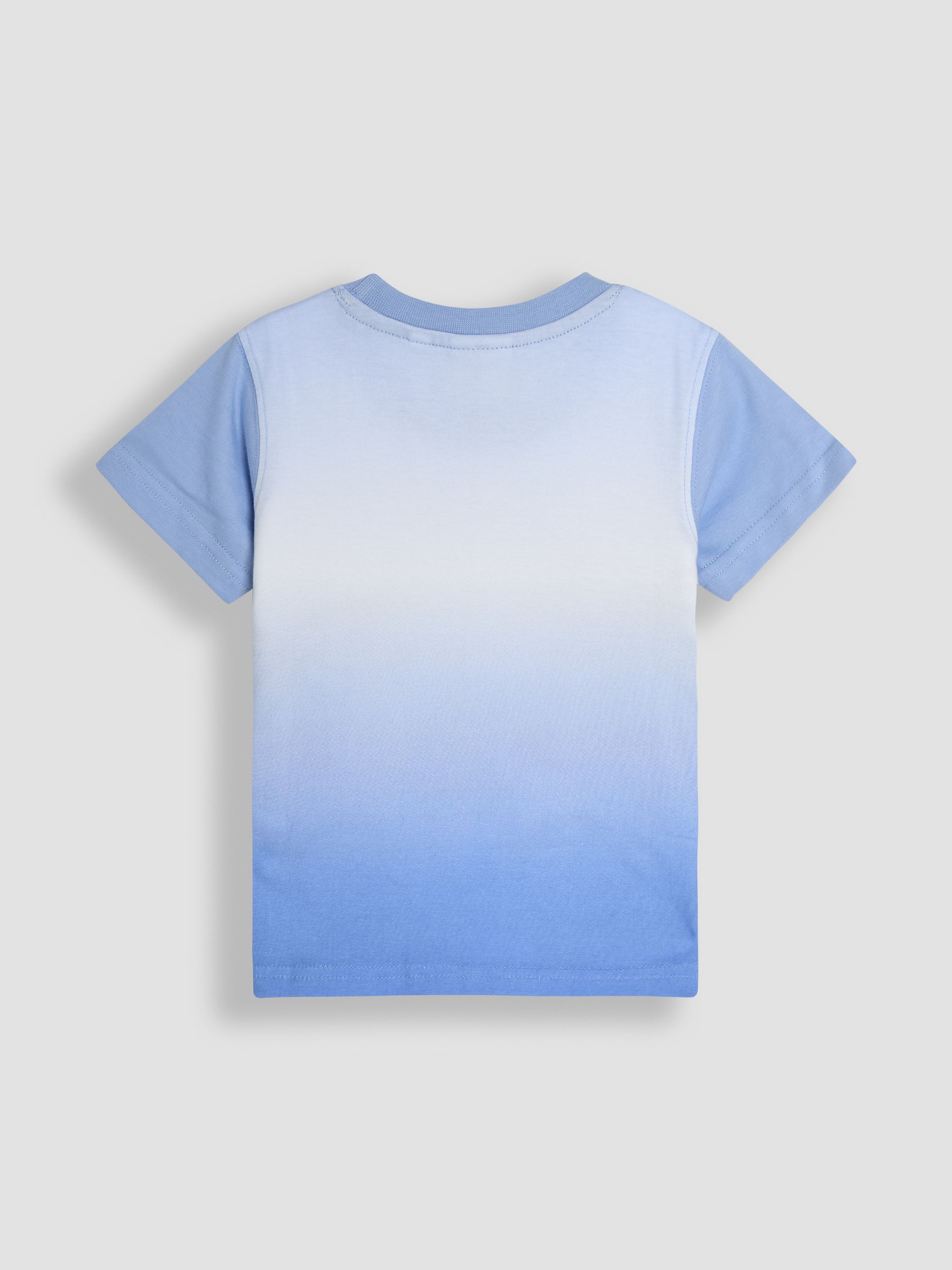 Blue Tropical Jeep Appliqué Ombre 100% Cotton T-Shirt - Image 2 of 3