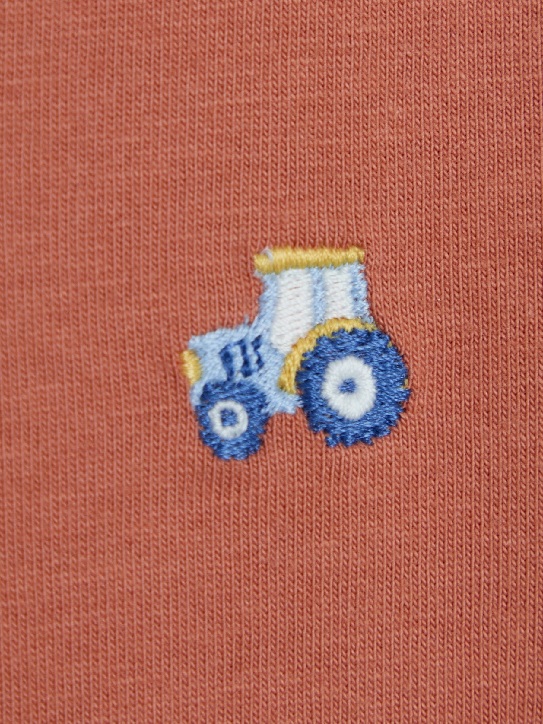 Natural Tractor Appliqué & Plain 100% Cotton T-Shirts 2 Pack - Image 7 of 7