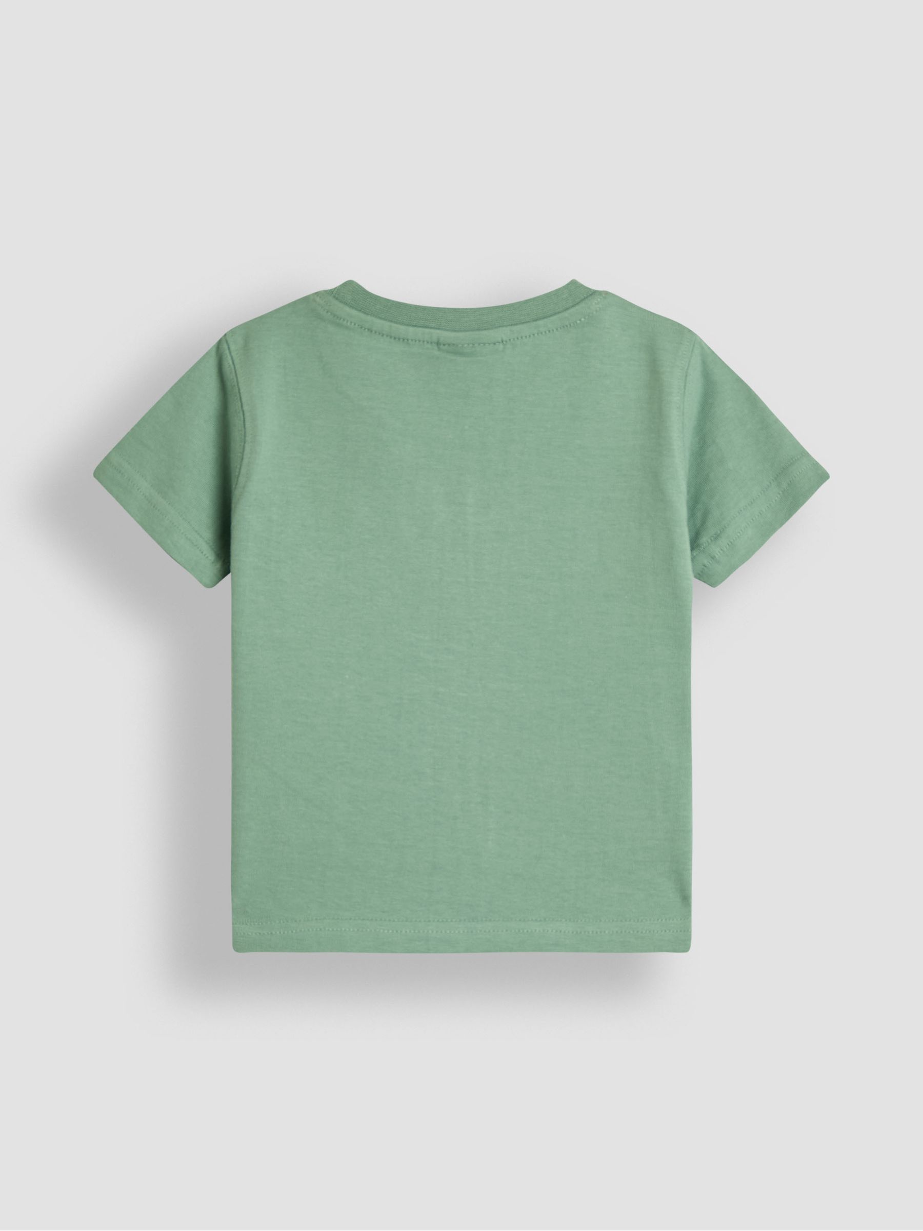 Green Tropical Graphic 100% Cotton Printed & Plain T-Shirts 2 Pack - Image 3 of 7