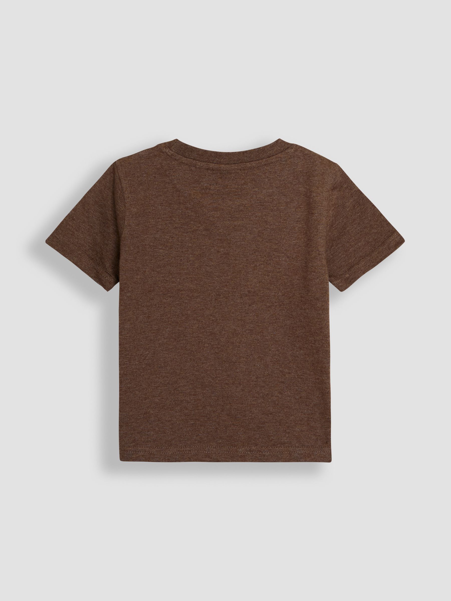 Marl Grey Dino Island Graphic Printed & Plain T-Shirts 2 Pack - Image 5 of 8