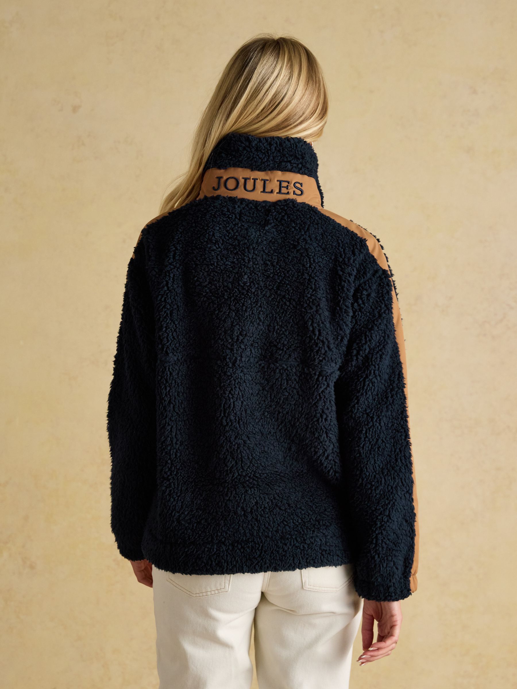 Tilly Navy Quarter Zip Borg Fleece - Image 2 of 7