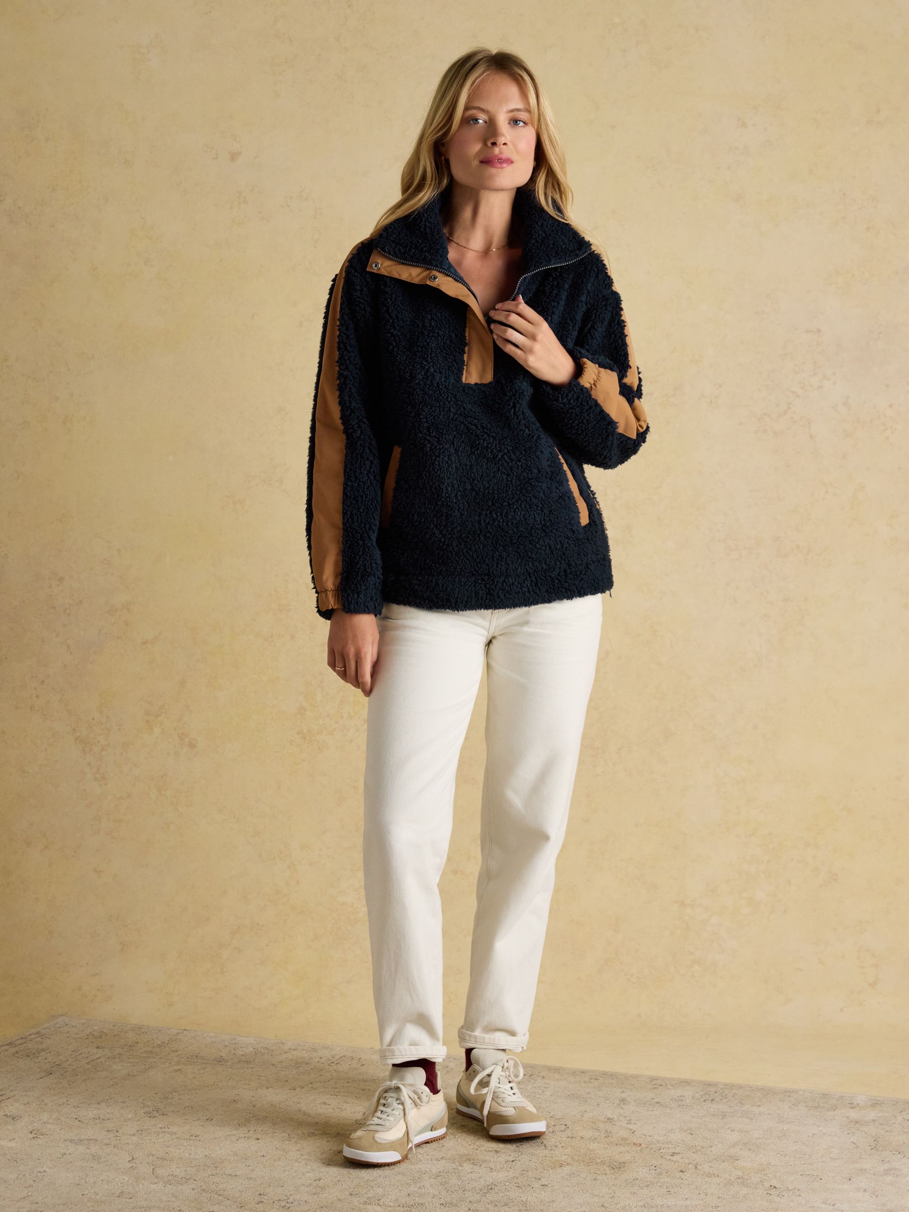 Tilly Navy Quarter Zip Borg Fleece - Image 3 of 7