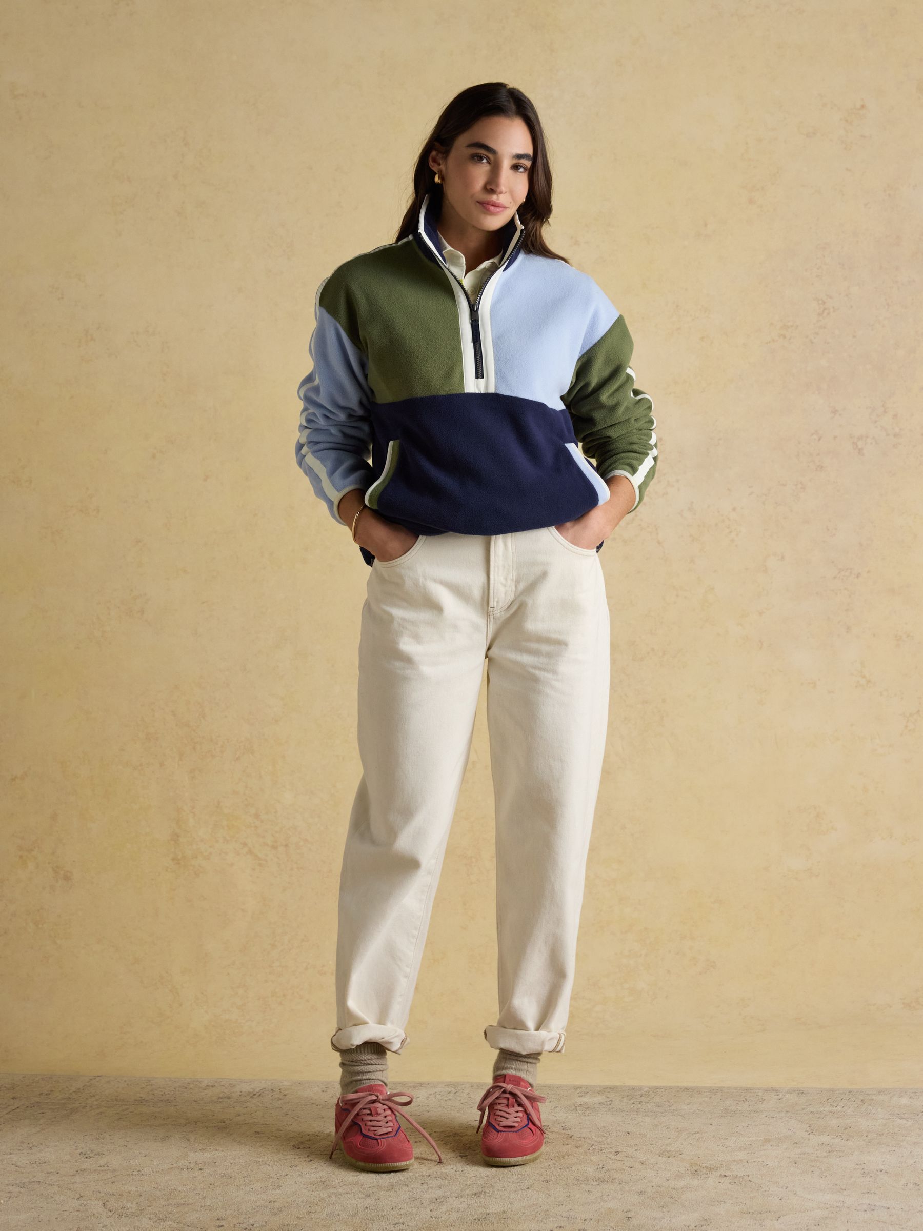 Orla Blue HotchPotch Quarter Zip Fleece - Image 7 of 10