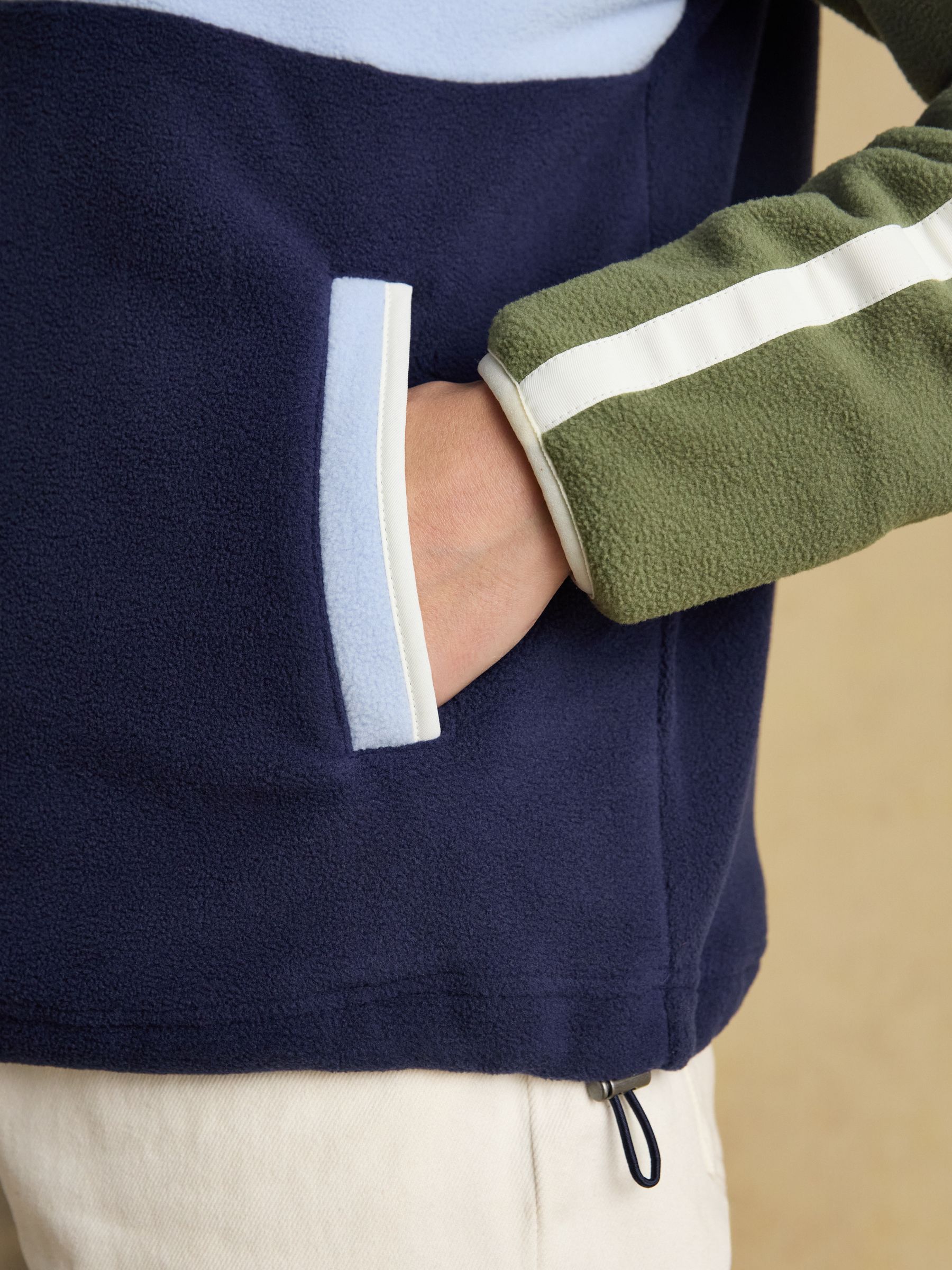 Orla Blue HotchPotch Quarter Zip Fleece - Image 8 of 10