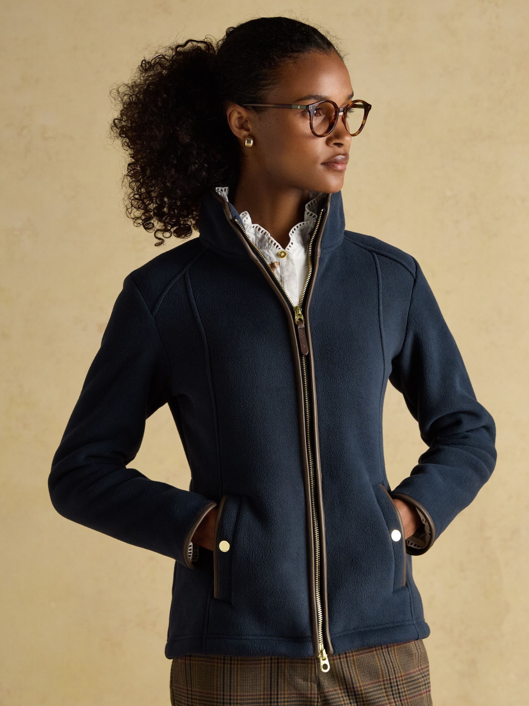 Heritage Navy Zip Through Fleece - Image 1 of 7