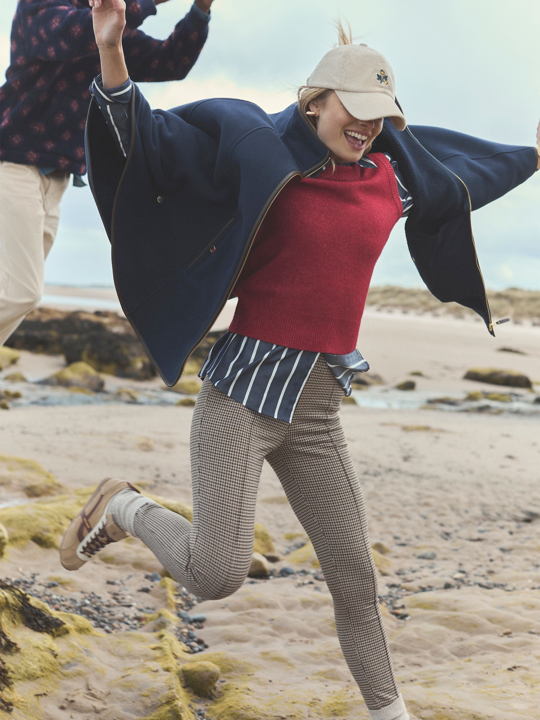 Heritage Navy Fleece Longline Cape - Image 4 of 14