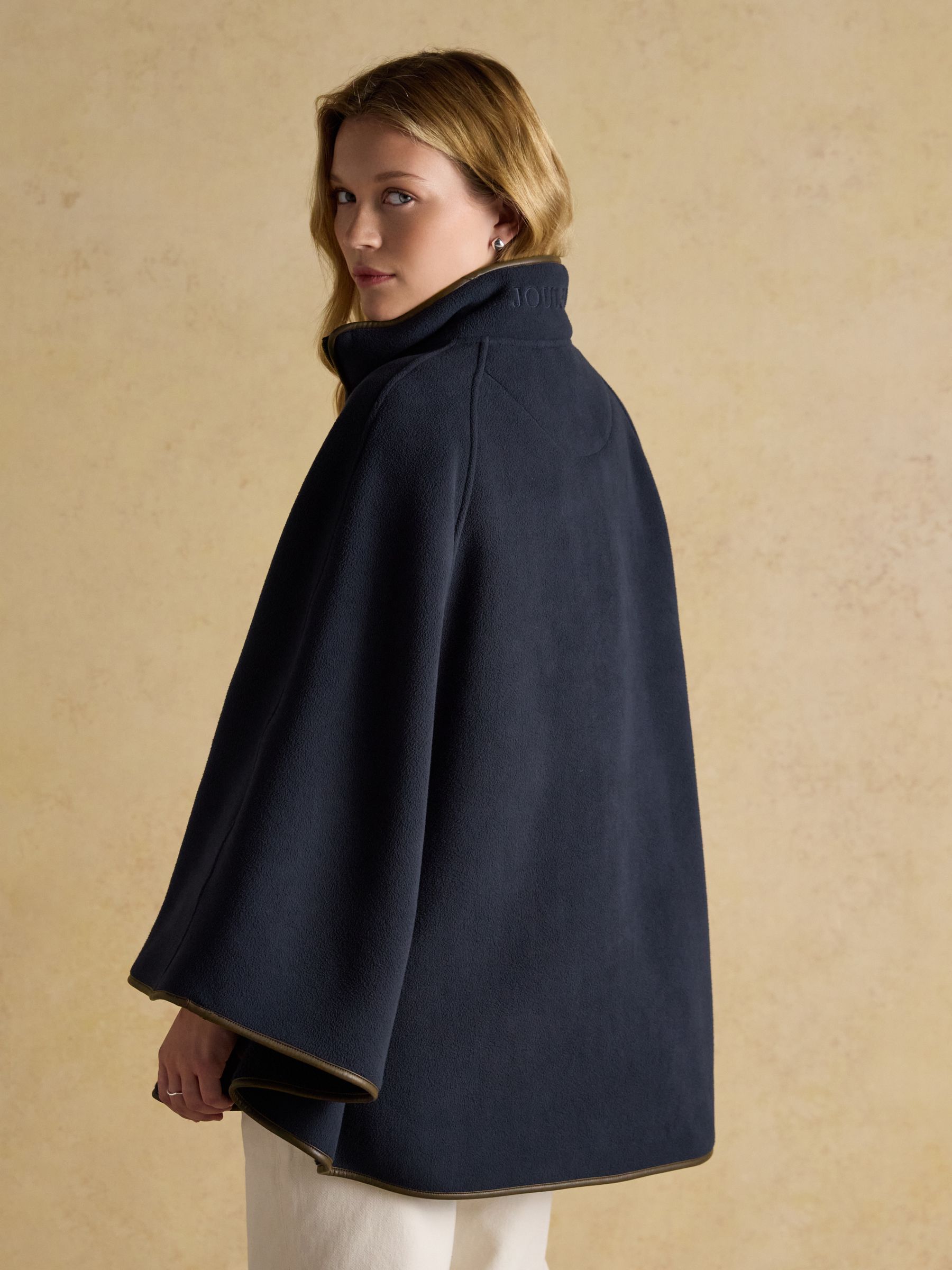 Heritage Navy Fleece Longline Cape - Image 6 of 14