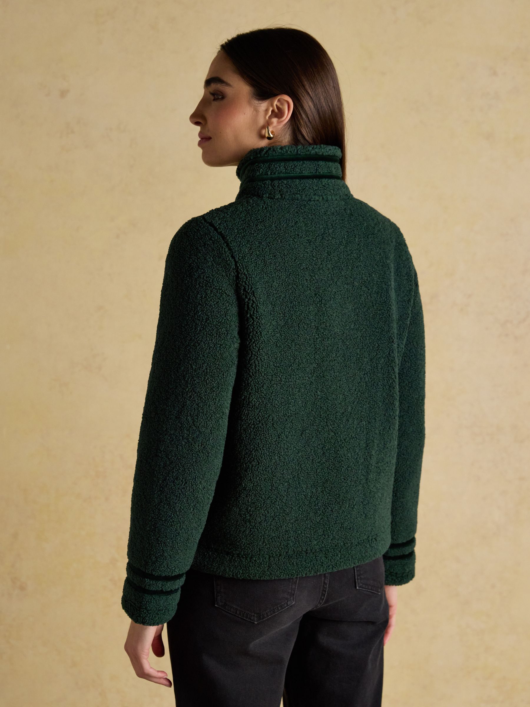 Fleur Emerald Green Fleece Jacket - Image 2 of 7 Fleur Emerald Green Fleece Jacket - Image 2 of 7