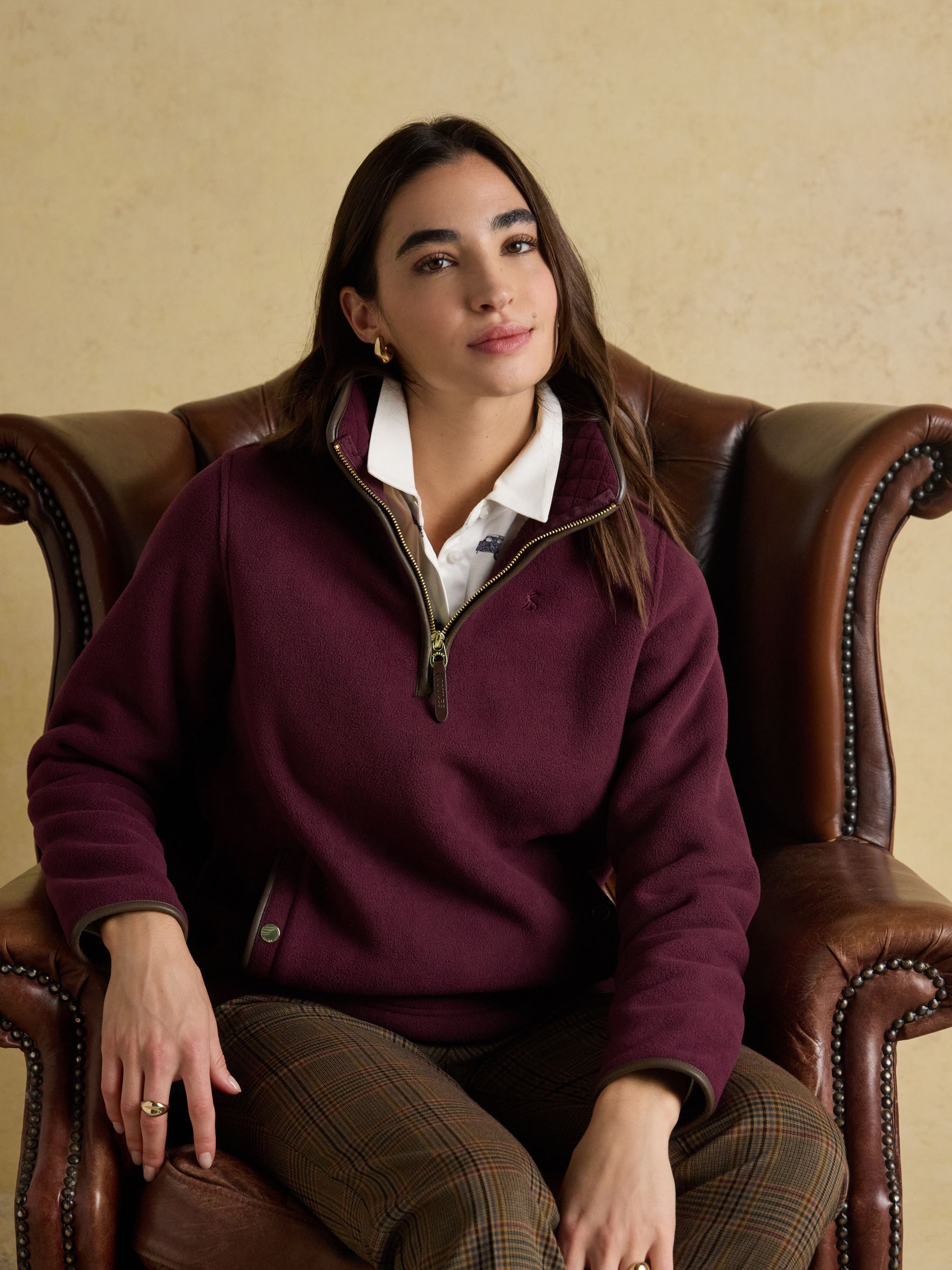 Heritage Wine Red Quarter Zip Fleece - Image 5 of 10