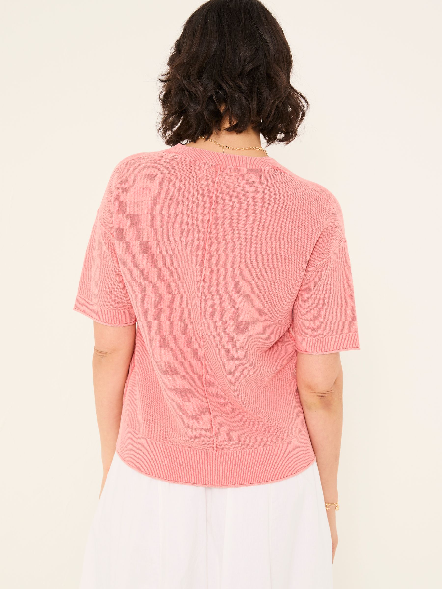 Fleur Rose Pink Laundered Henley Top - Image 2 of 6