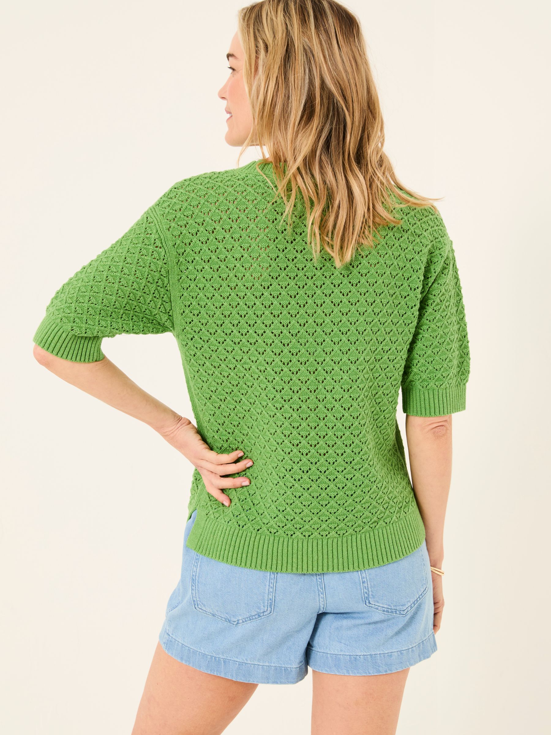 Maysie Green Knitted T-Shirt - Image 2 of 5