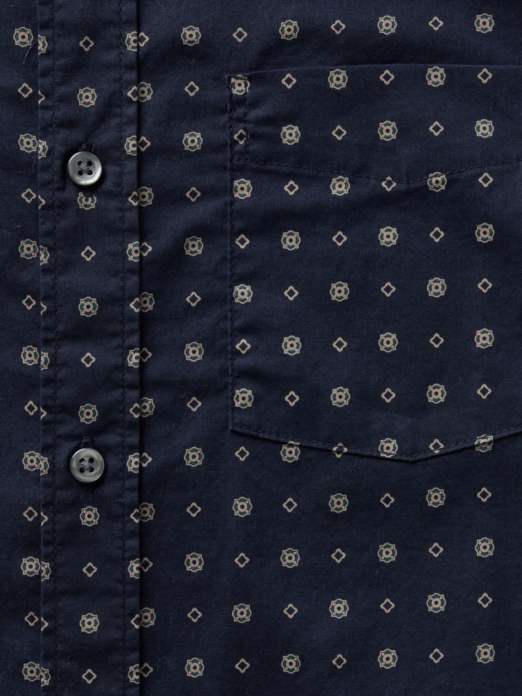 Navy/Blue Stretch Poplin Shirt - Image 5 of 5