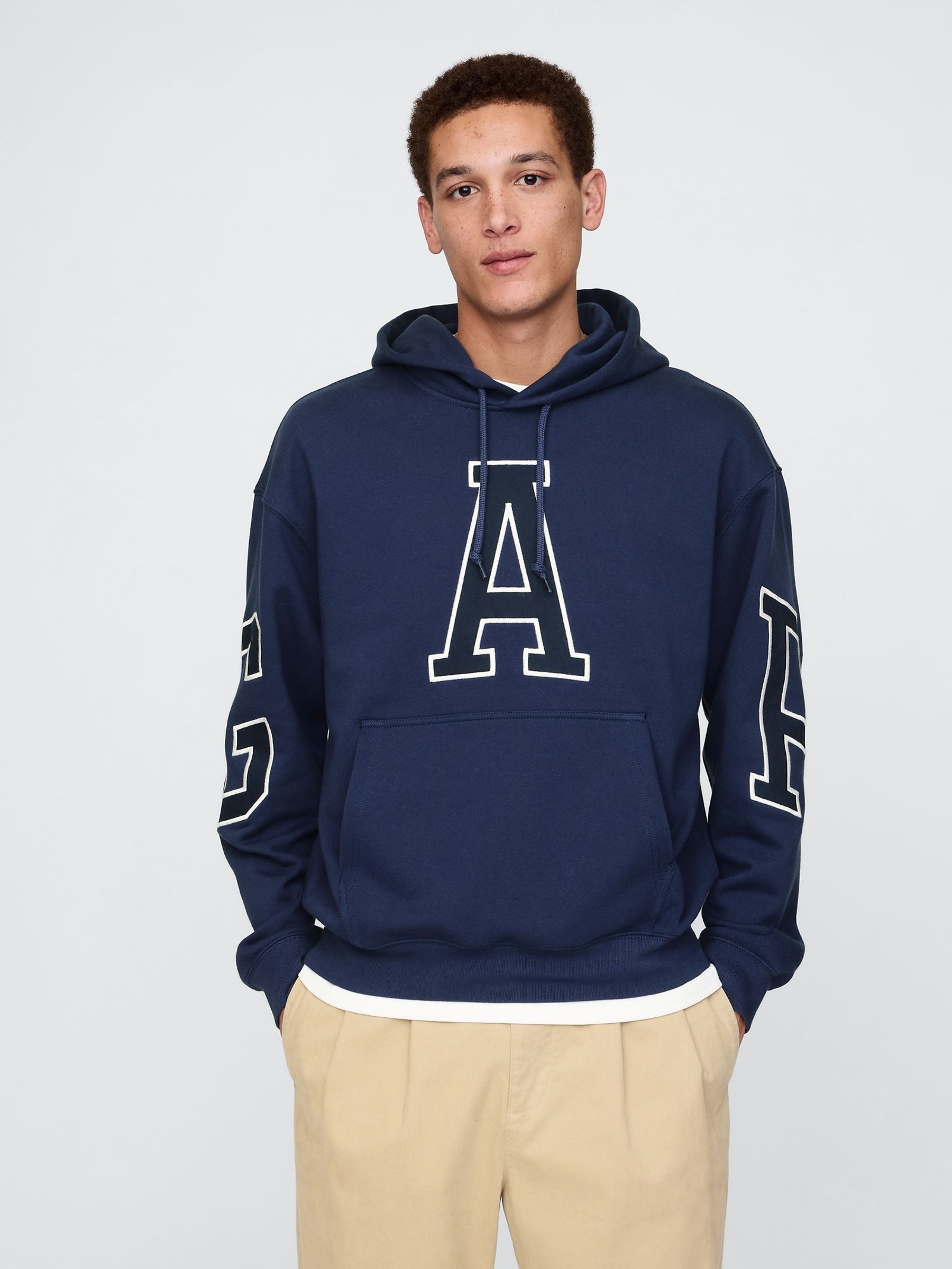 Blue Heavyweight Logo Hoodie - Image 1 of 5