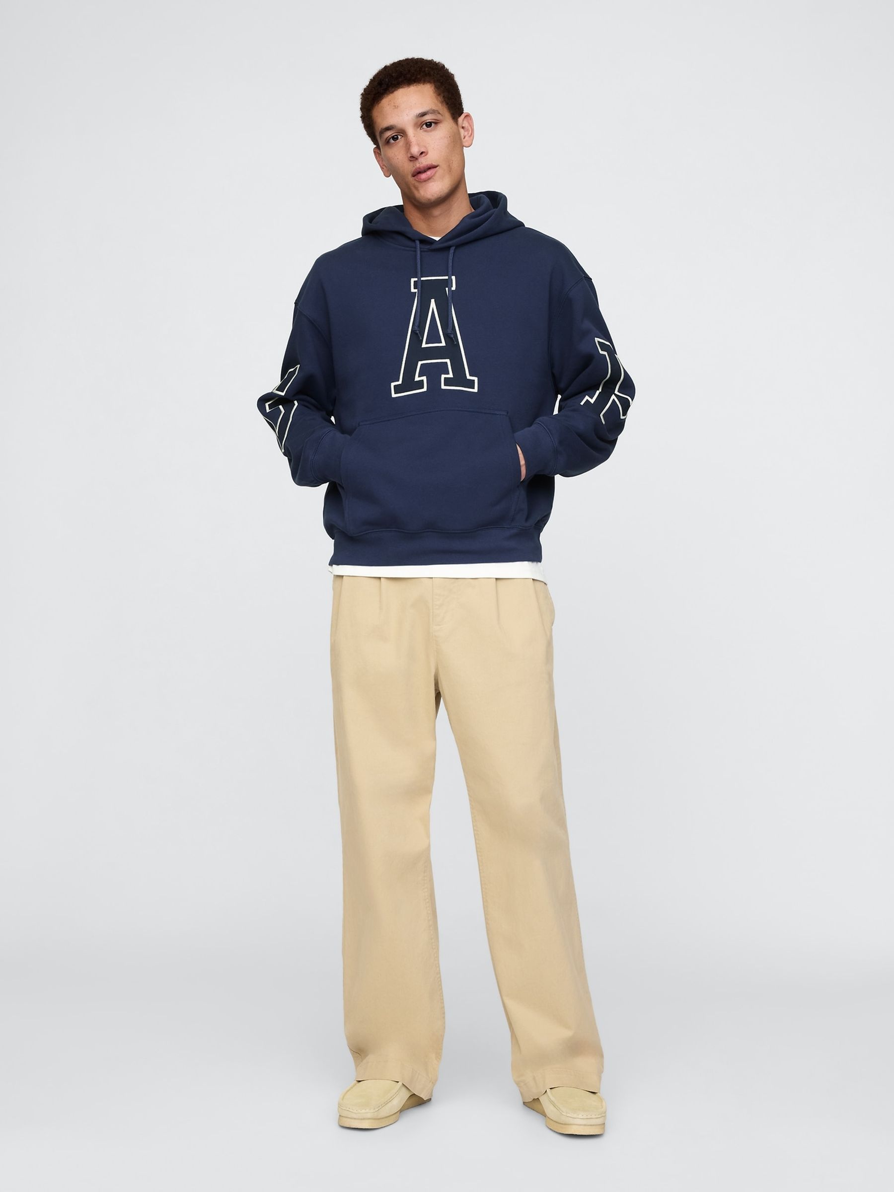 Blue Heavyweight Logo Hoodie - Image 3 of 5