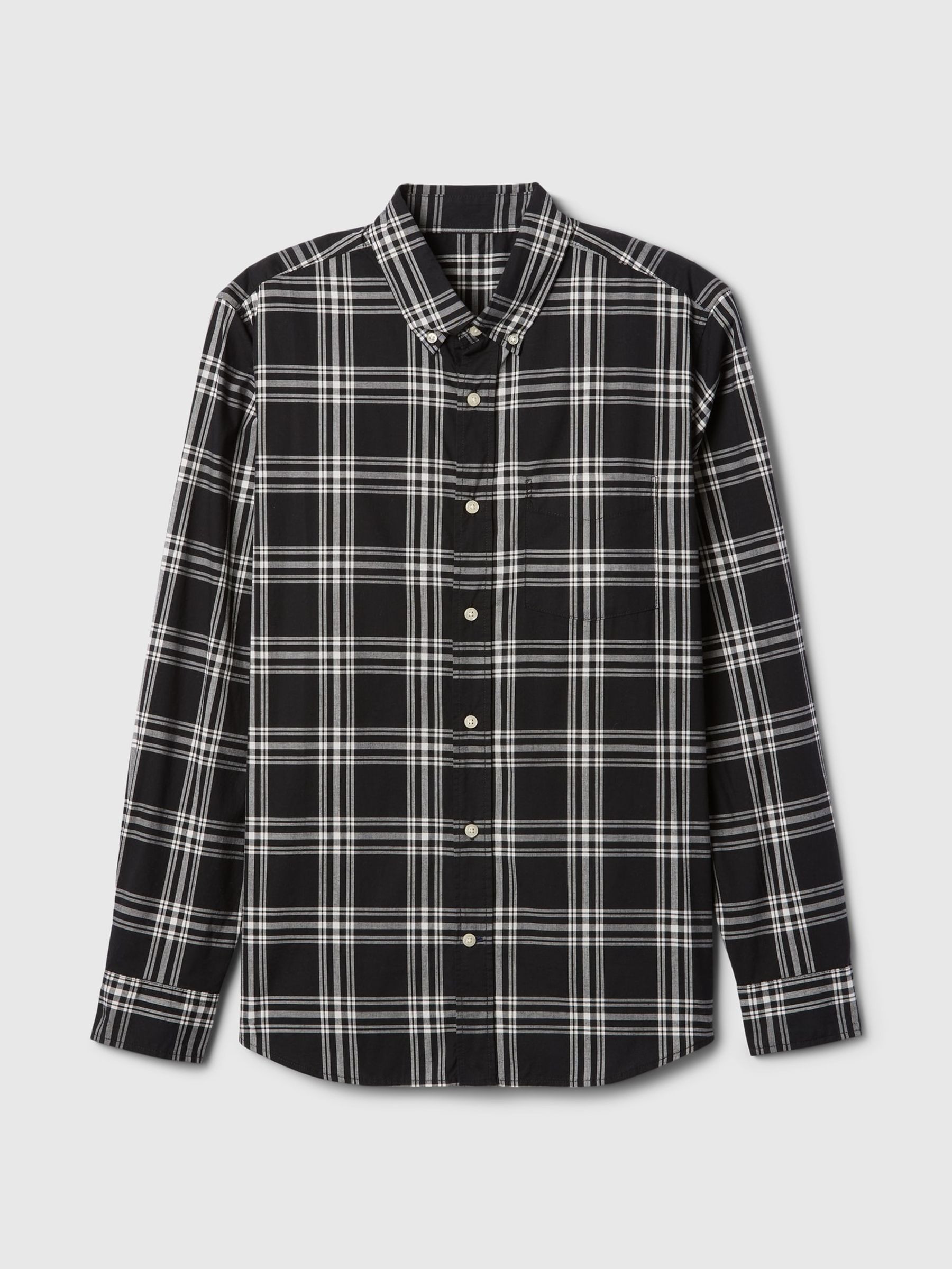 Black Regular Fit Long Sleeve Poplin Shirt - Image 4 of 5