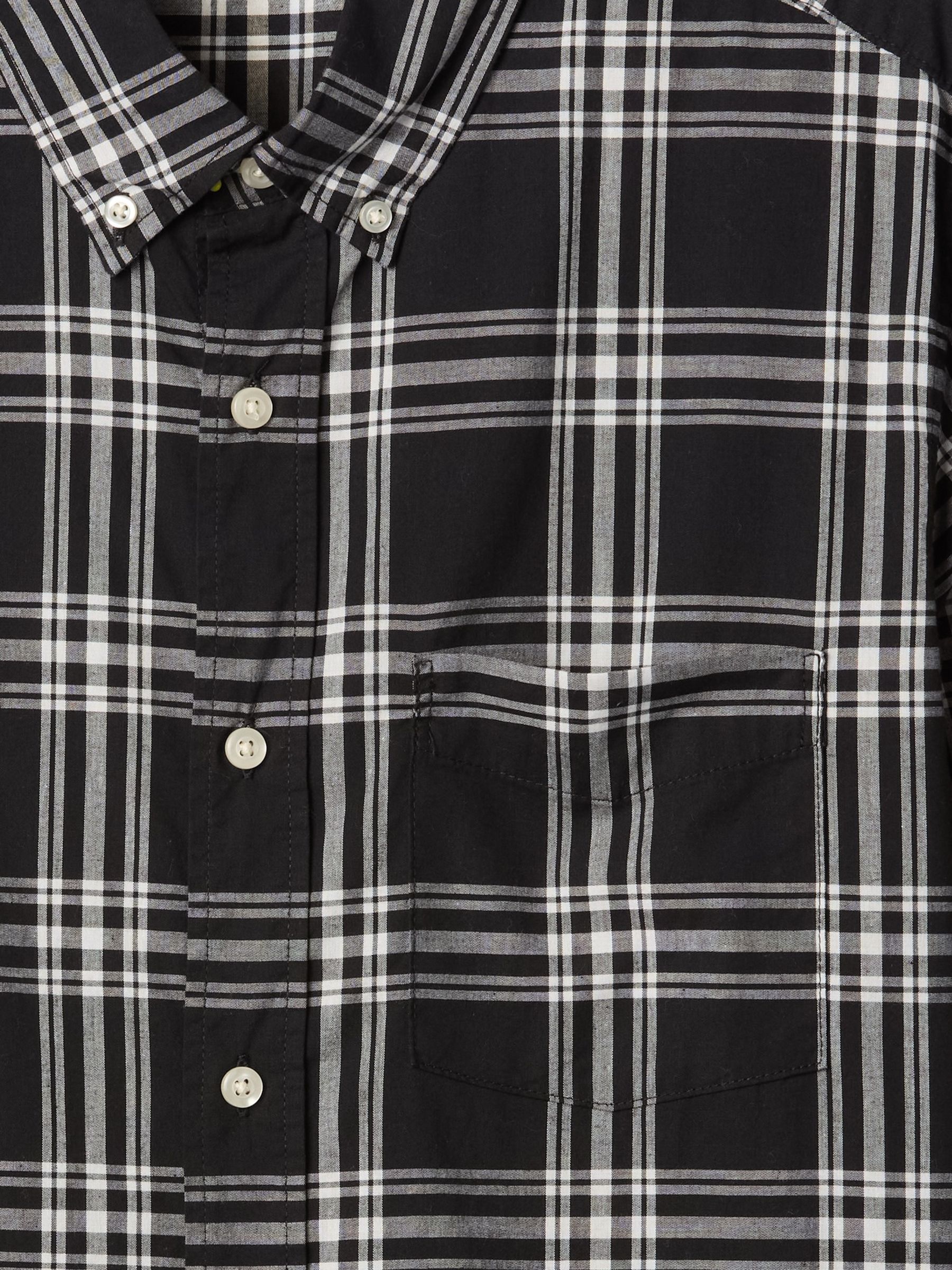 Black Regular Fit Long Sleeve Poplin Shirt - Image 5 of 5