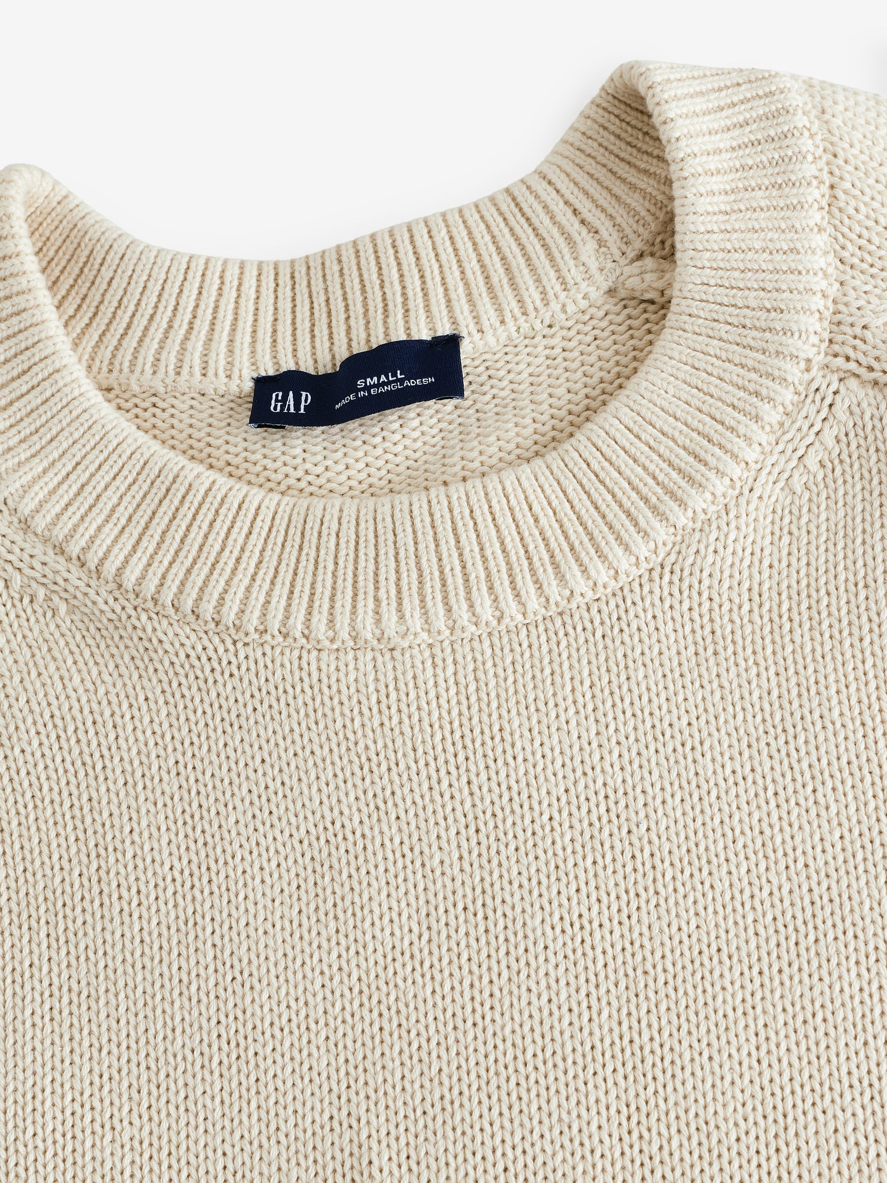 Cream Raglan Crew Neck Jumper - Image 7 of 8
