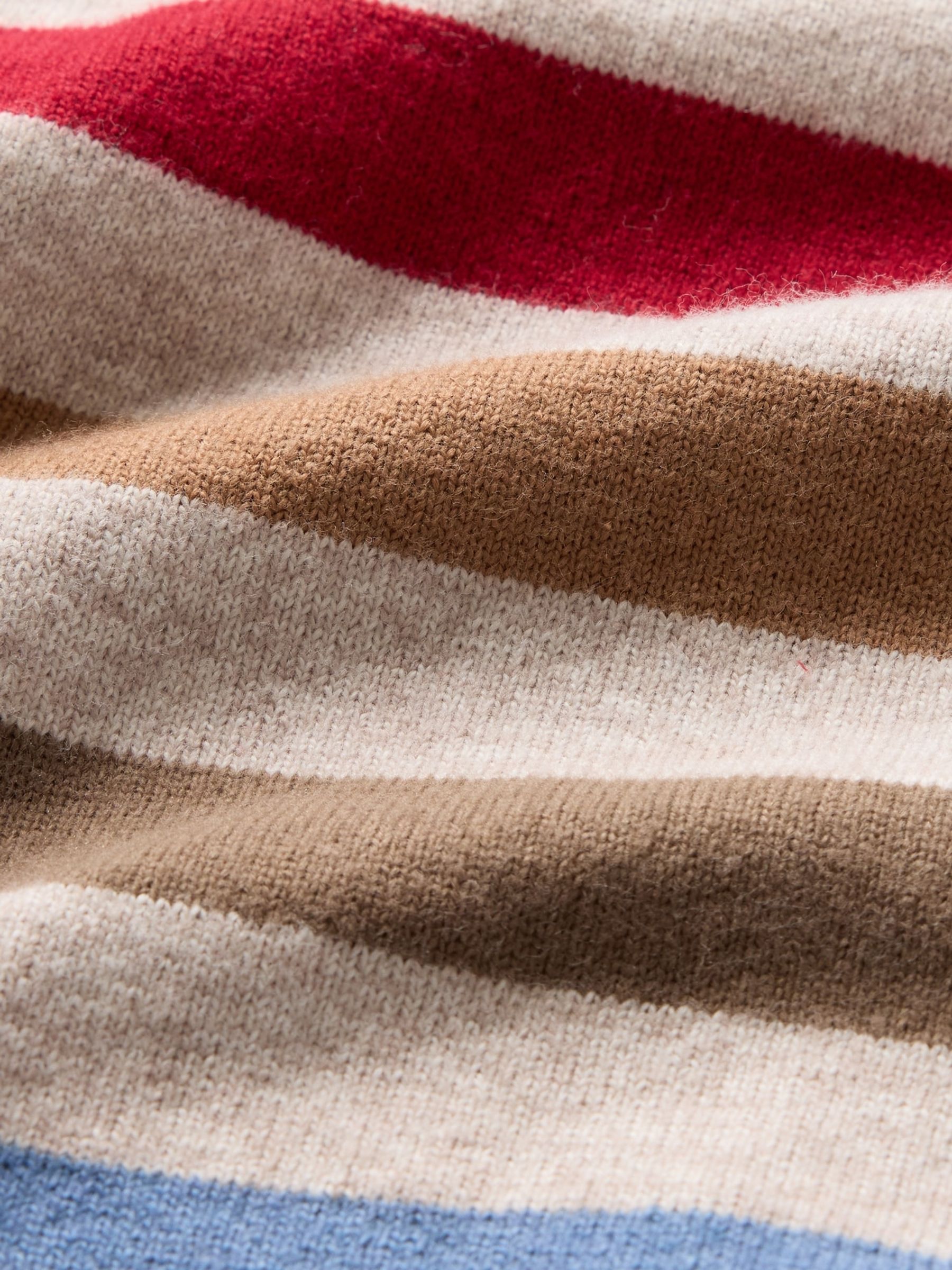 Cream Stripe CashSoft Crew Neck Jumper - Image 5 of 5