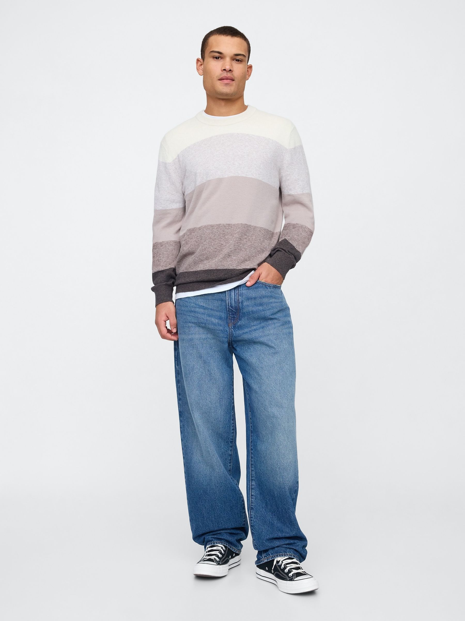 Beige CashSoft Crew Neck Jumper - Image 3 of 5