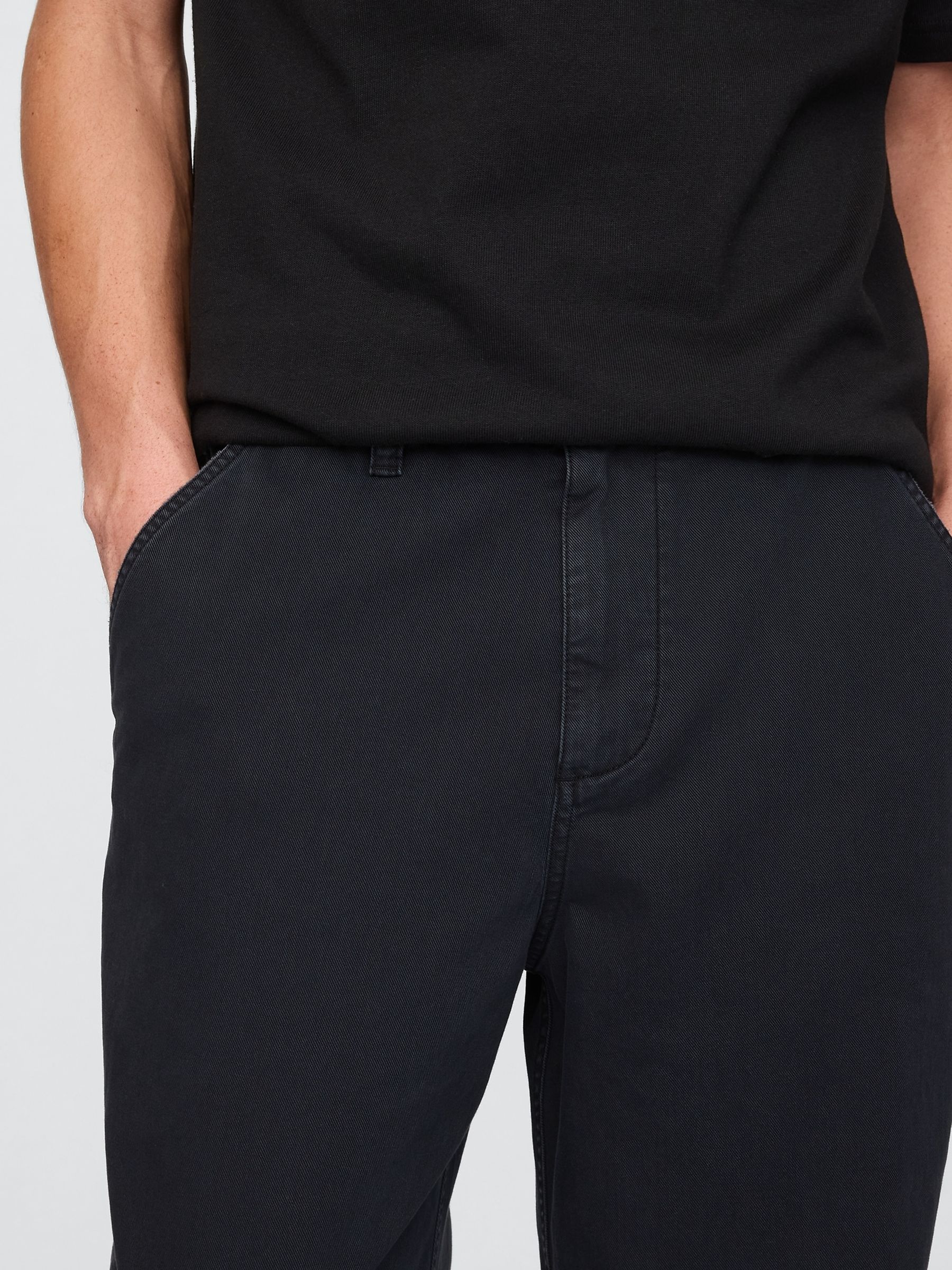 Black Loose Fit Cotton Twill Utility Chinos - Image 5 of 5