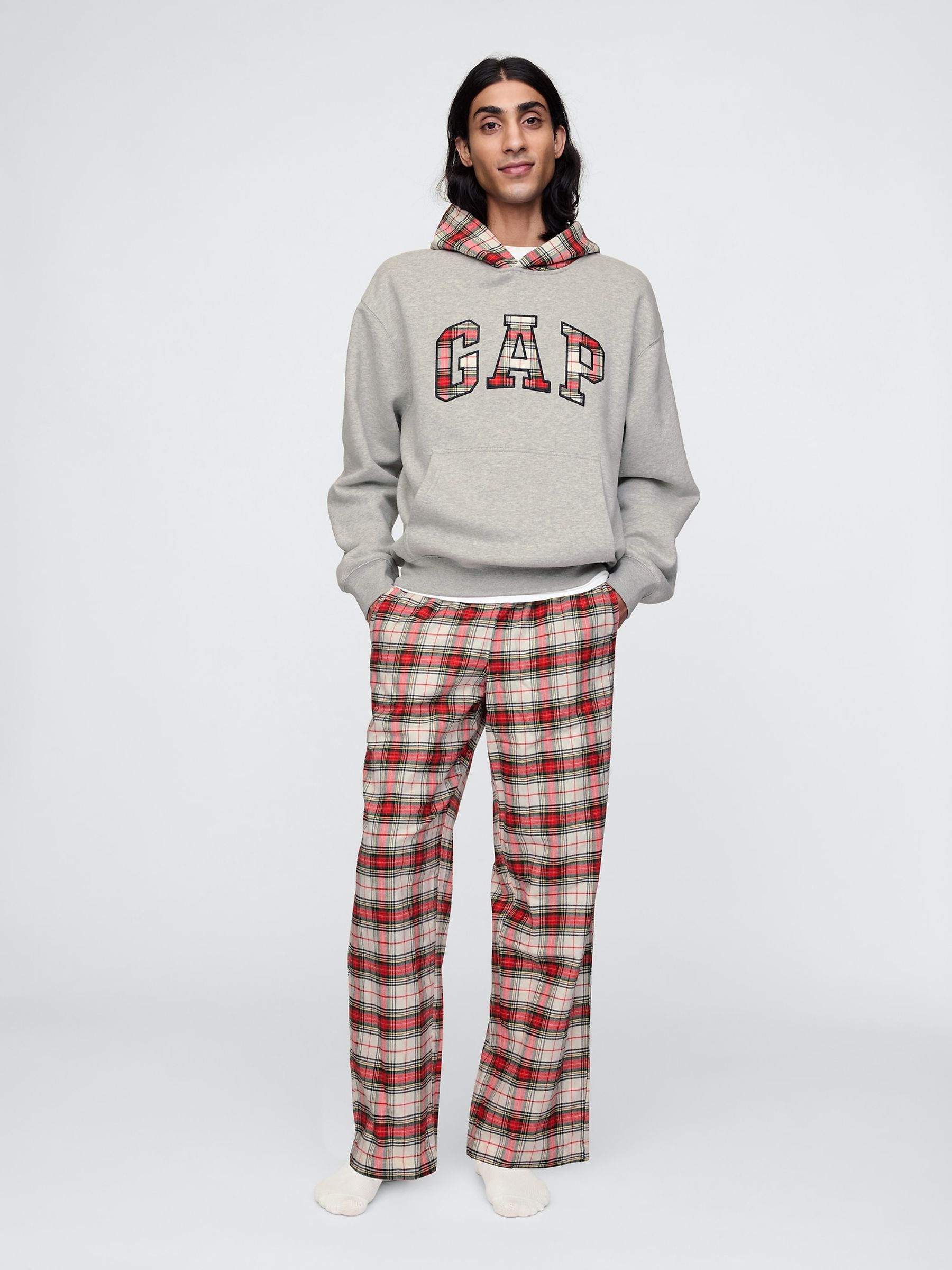 Grey Vintage Soft Striped Logo Hoodie - Image 3 of 5
