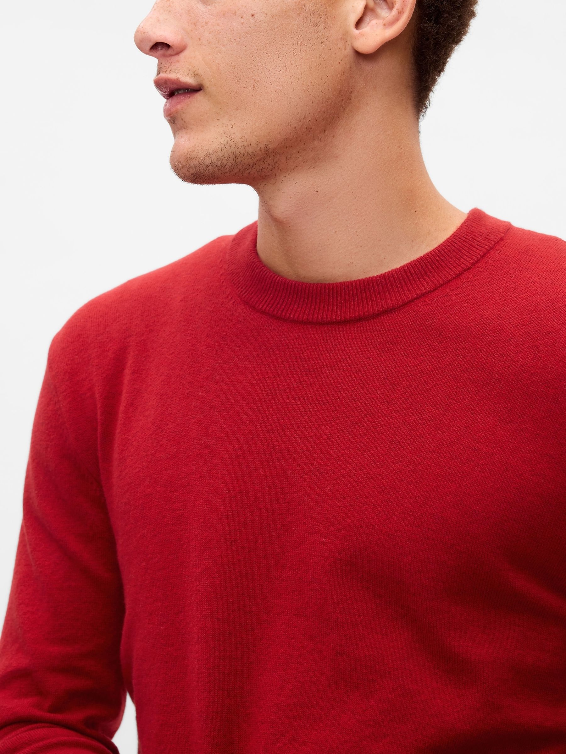 Red CashSoft Crew Neck Jumper - Image 4 of 5