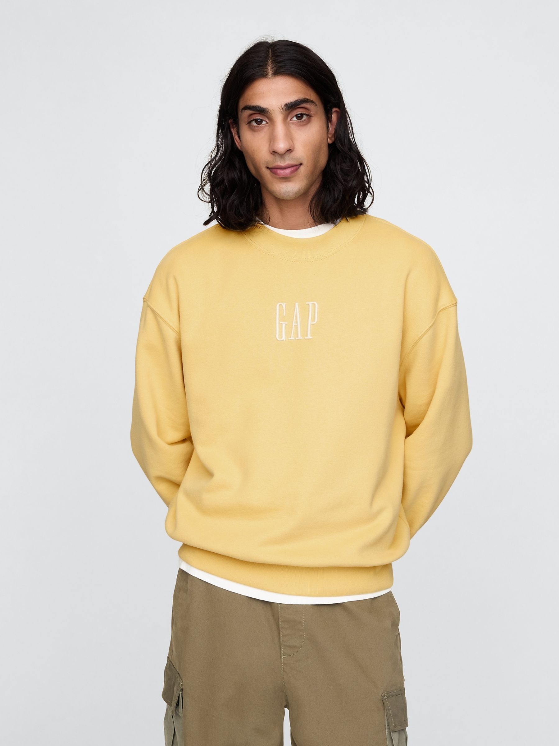 Yellow Vintage Soft Logo Jumper - Image 1 of 1