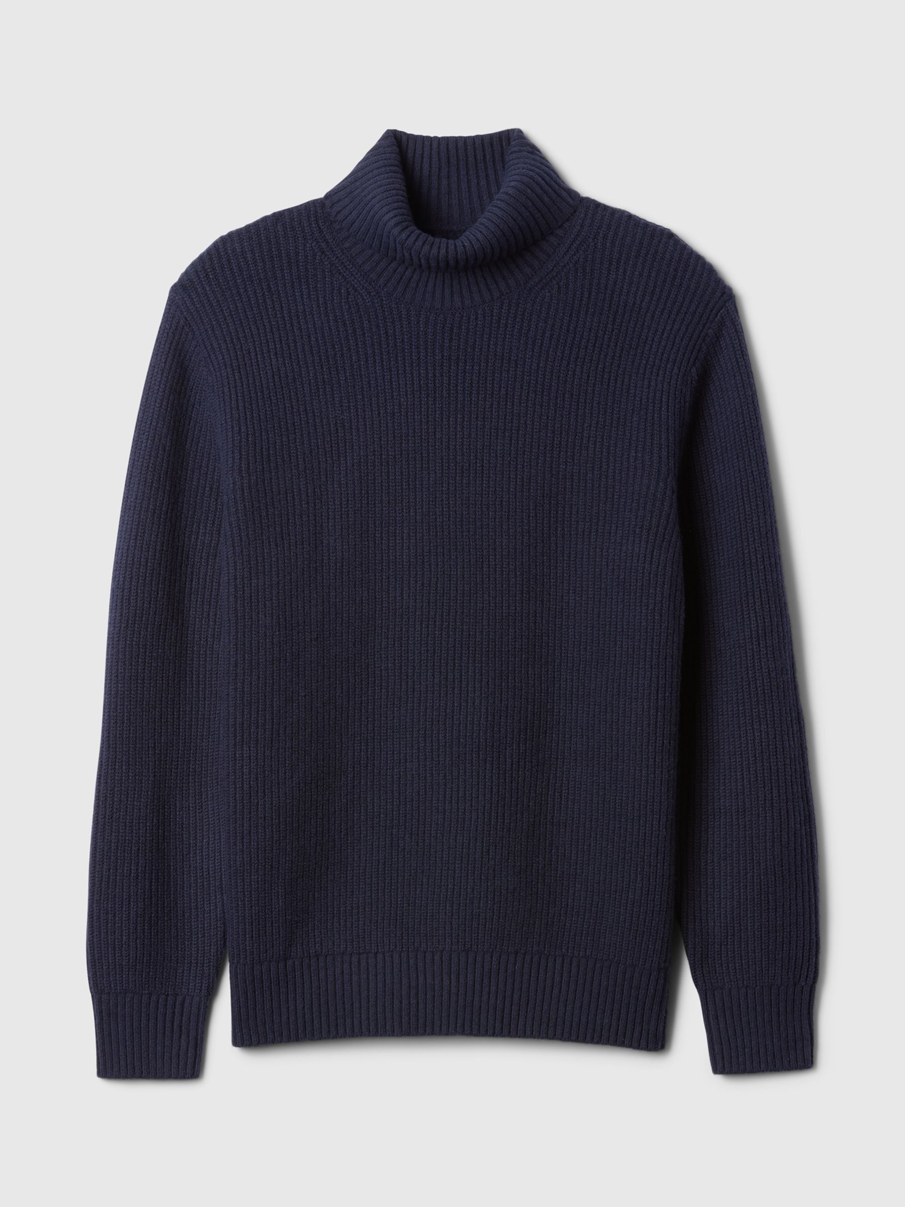 Navy Blue CashSoft Fair Isle Turtle Neck Jumper - Image 5 of 5