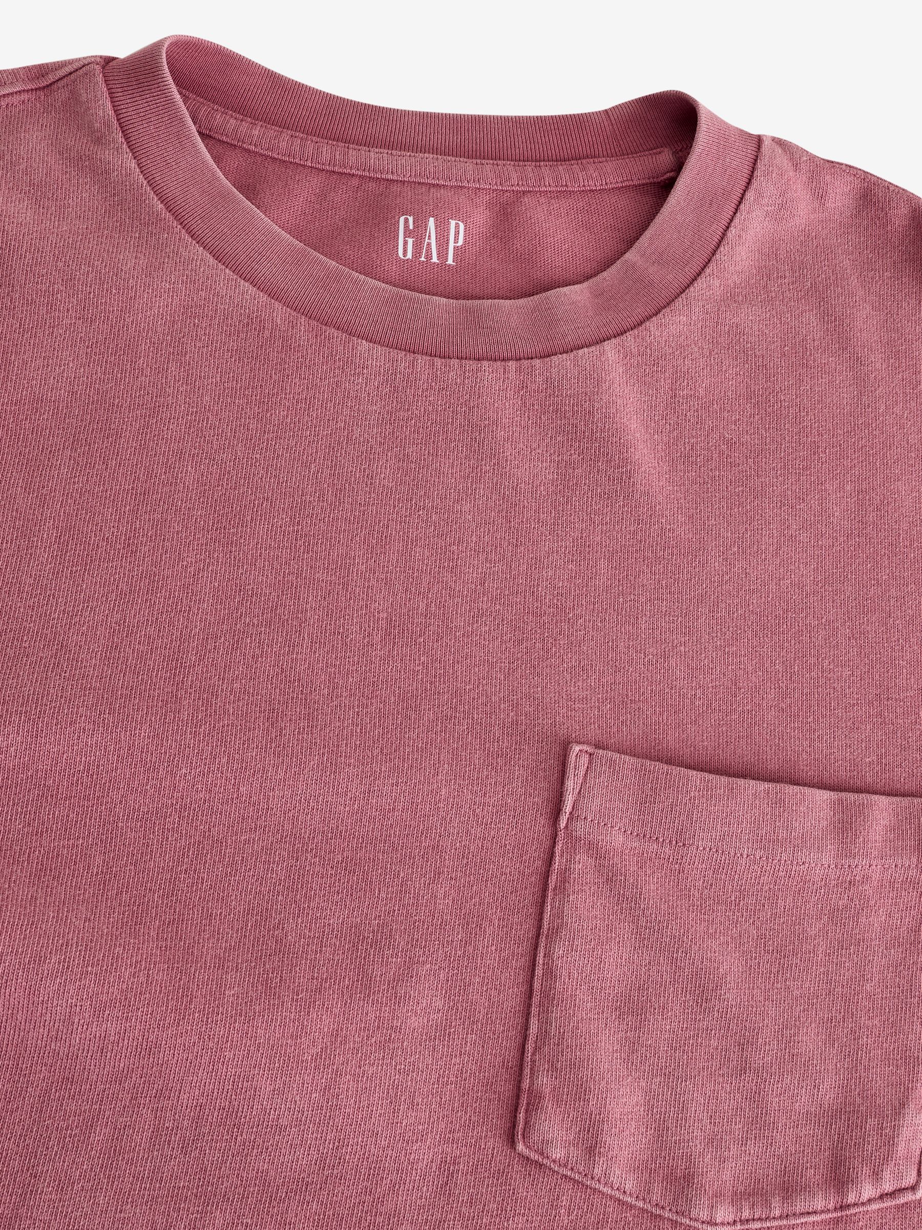Red Heavyweight Long Sleeve Pocket T-Shirt - Image 6 of 7