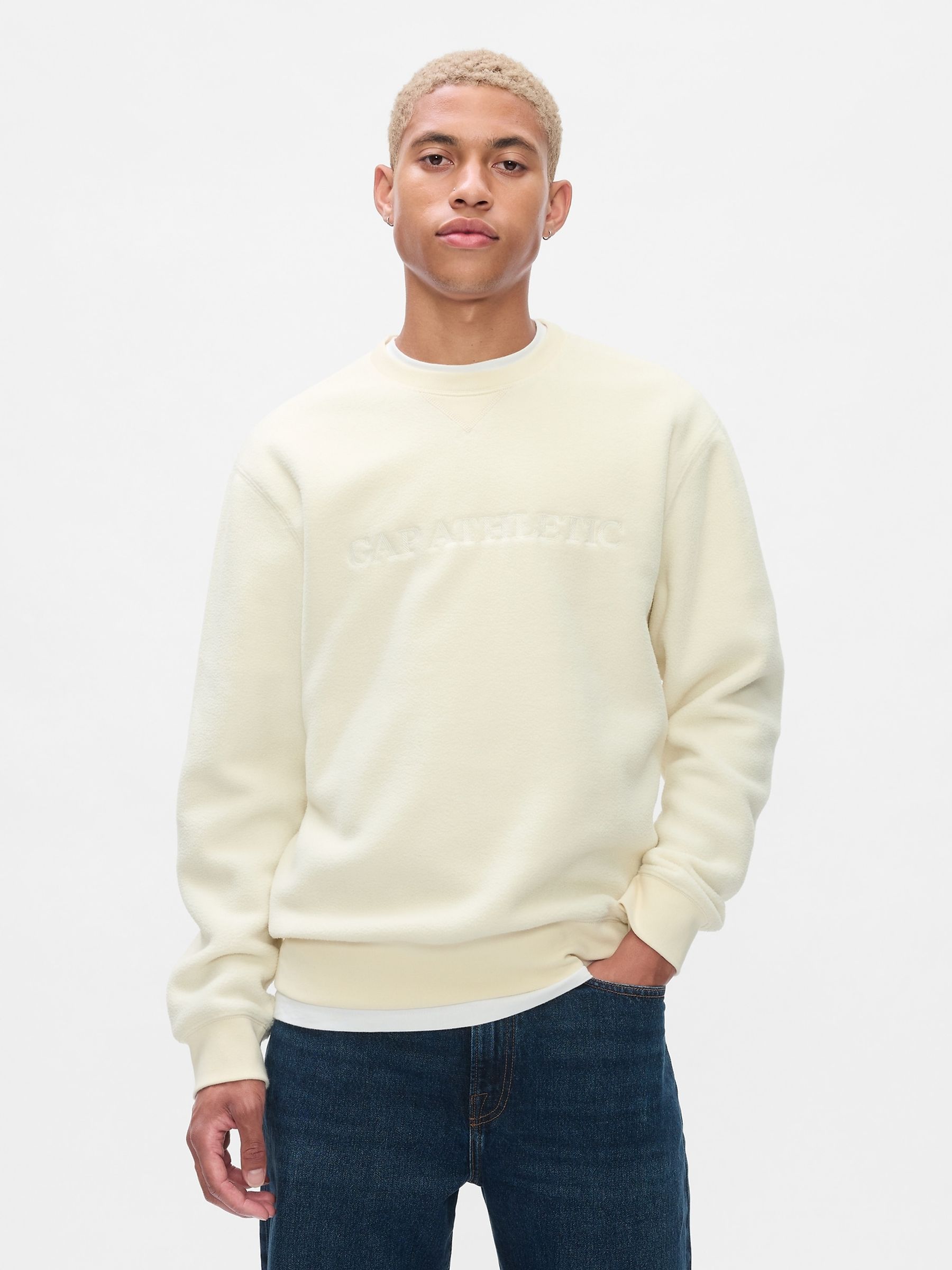 Cream Athletic Logo Sweatshirt - Image 1 of 5