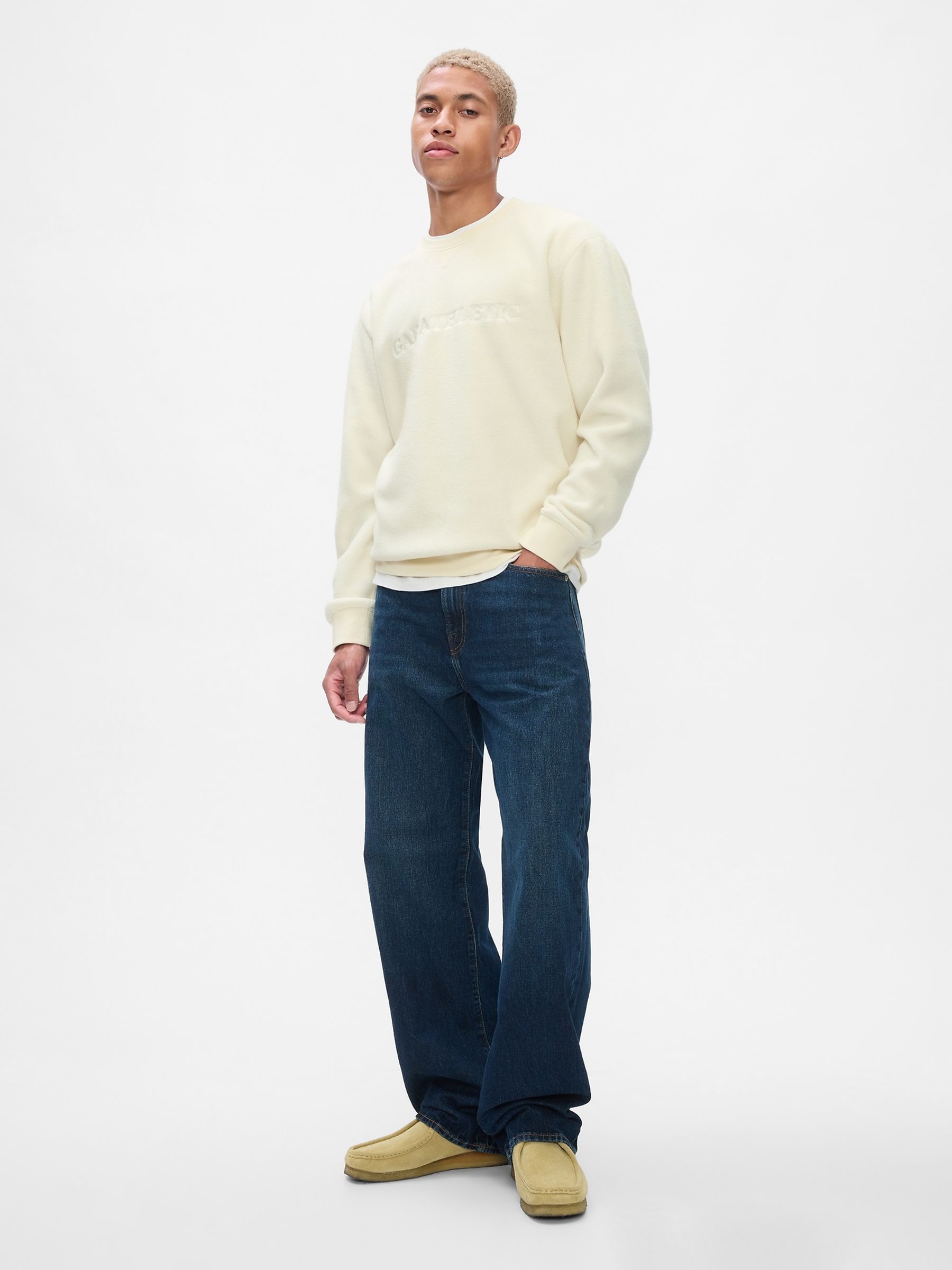 Cream Athletic Logo Sweatshirt - Image 3 of 5