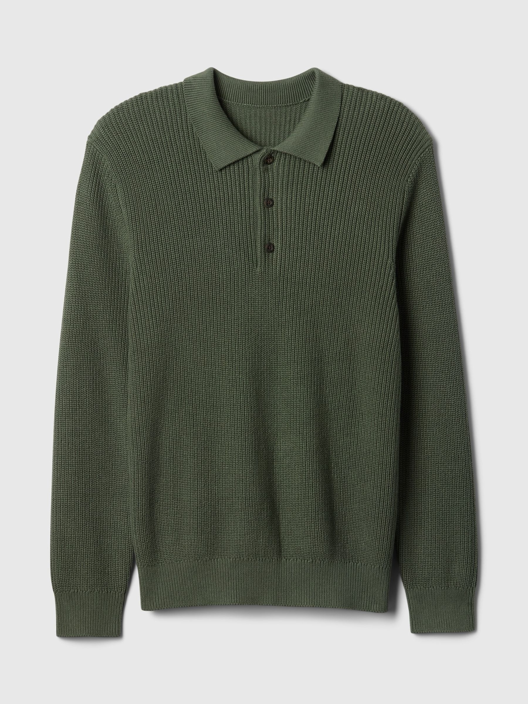 Green Button Neck Knitted Jumper - Image 5 of 5
