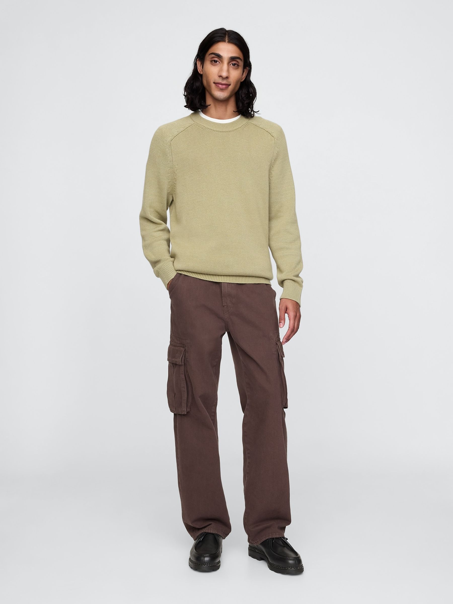 Green Raglan Crew Neck Jumper - Image 3 of 5