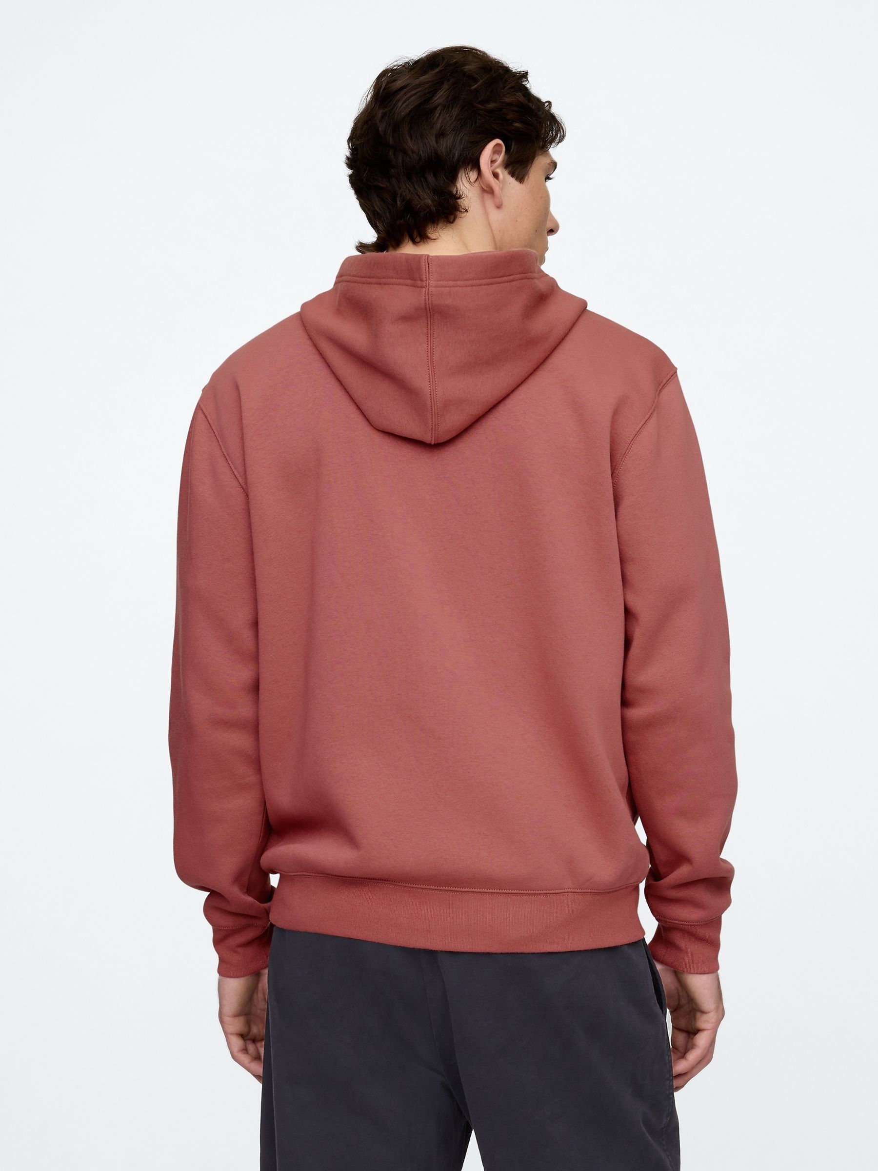 Red Relaxed Logo Zip Up Hoodie - Image 2 of 4