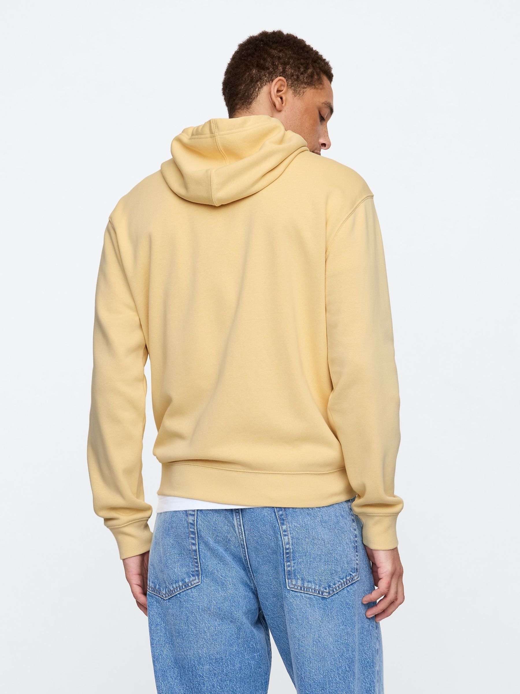 Yellow Zip Up Arch Logo Hoodie - Image 2 of 4