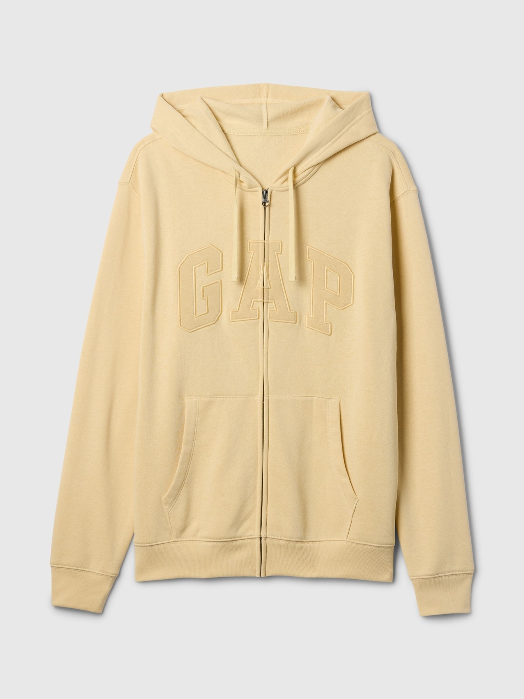 Yellow Zip Up Arch Logo Hoodie - Image 4 of 4
