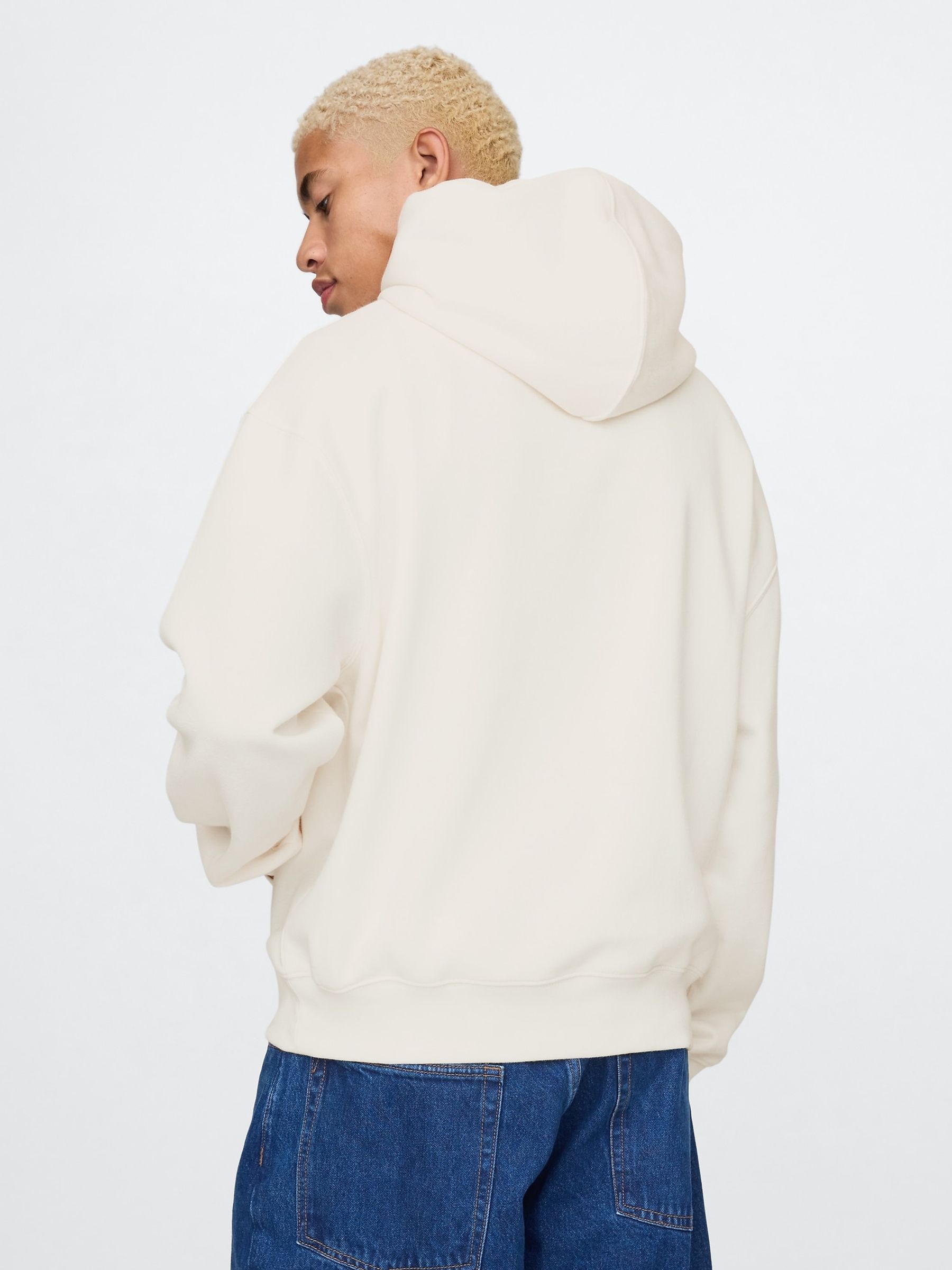 White Vintage Soft Logo Hoodie - Image 2 of 5