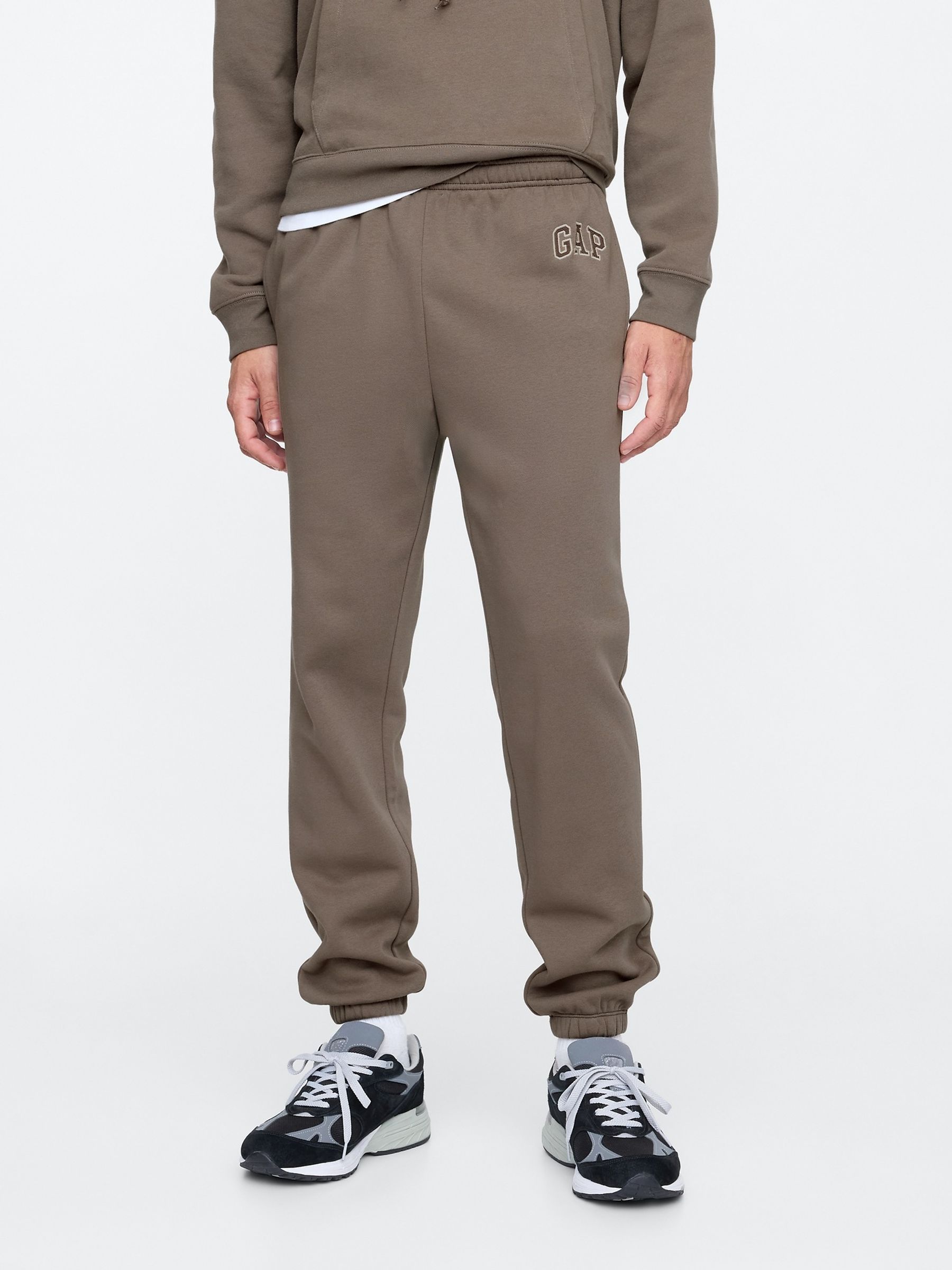 Brown Logo Fleece-Lined Joggers - Image 3 of 4