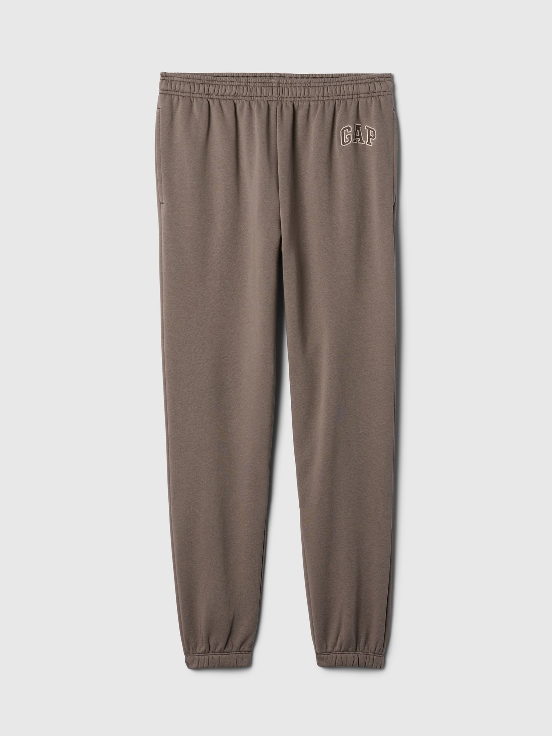 Brown Logo Fleece-Lined Joggers - Image 4 of 4