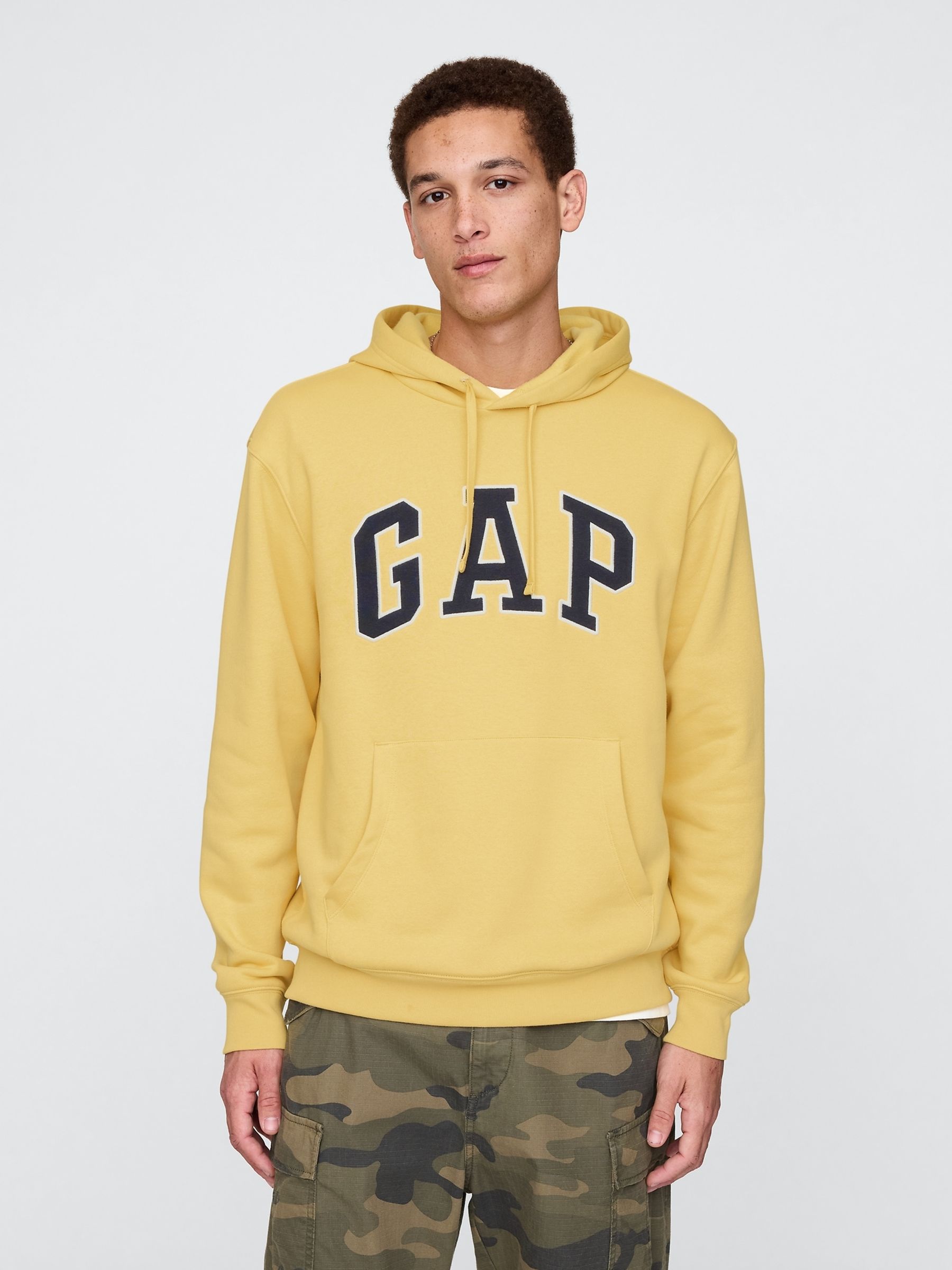 Yellow Relaxed Logo Hoodie - Image 1 of 1