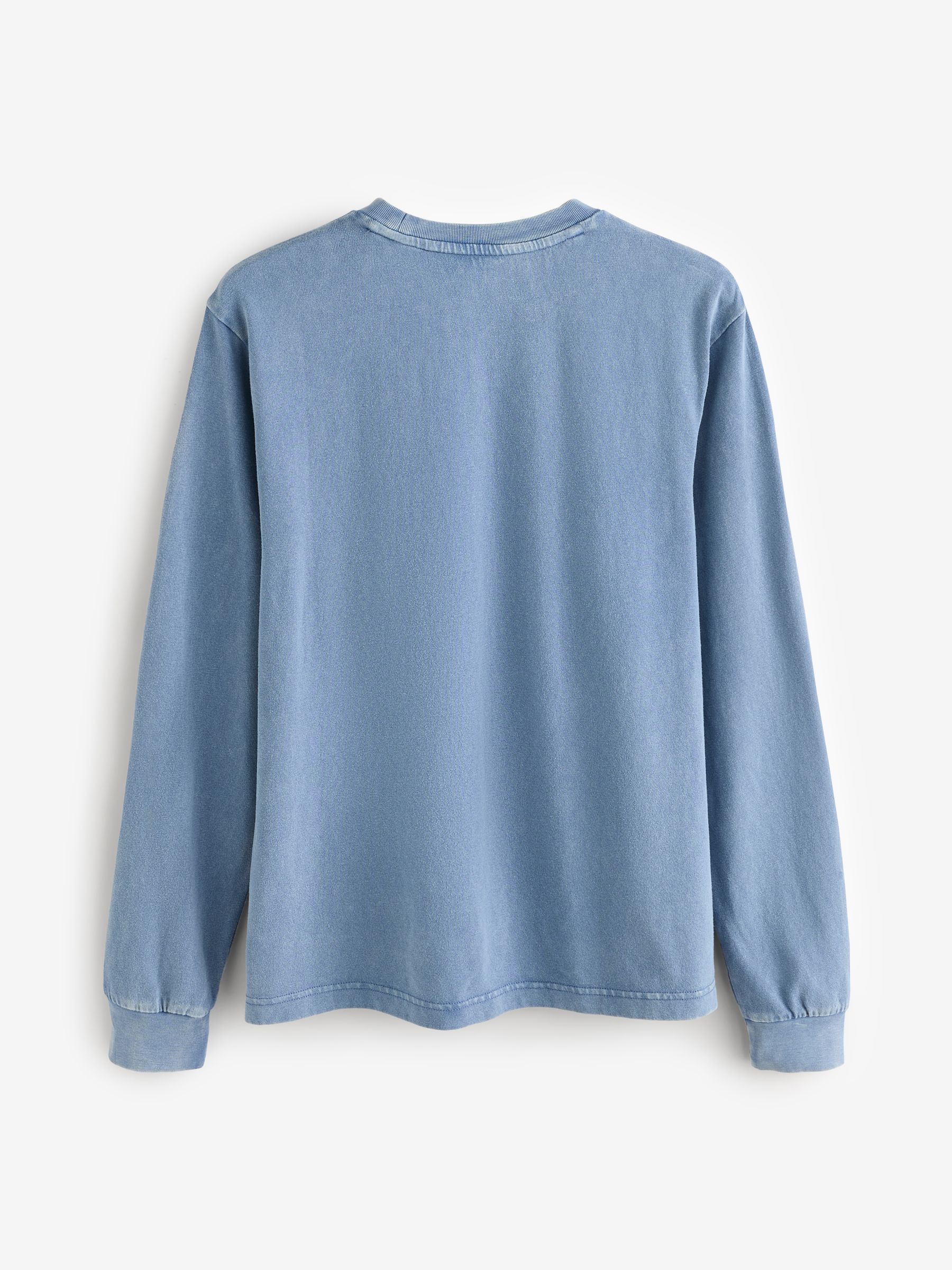 Blue Heavyweight Long Sleeve Pocket T-Shirt - Image 5 of 8