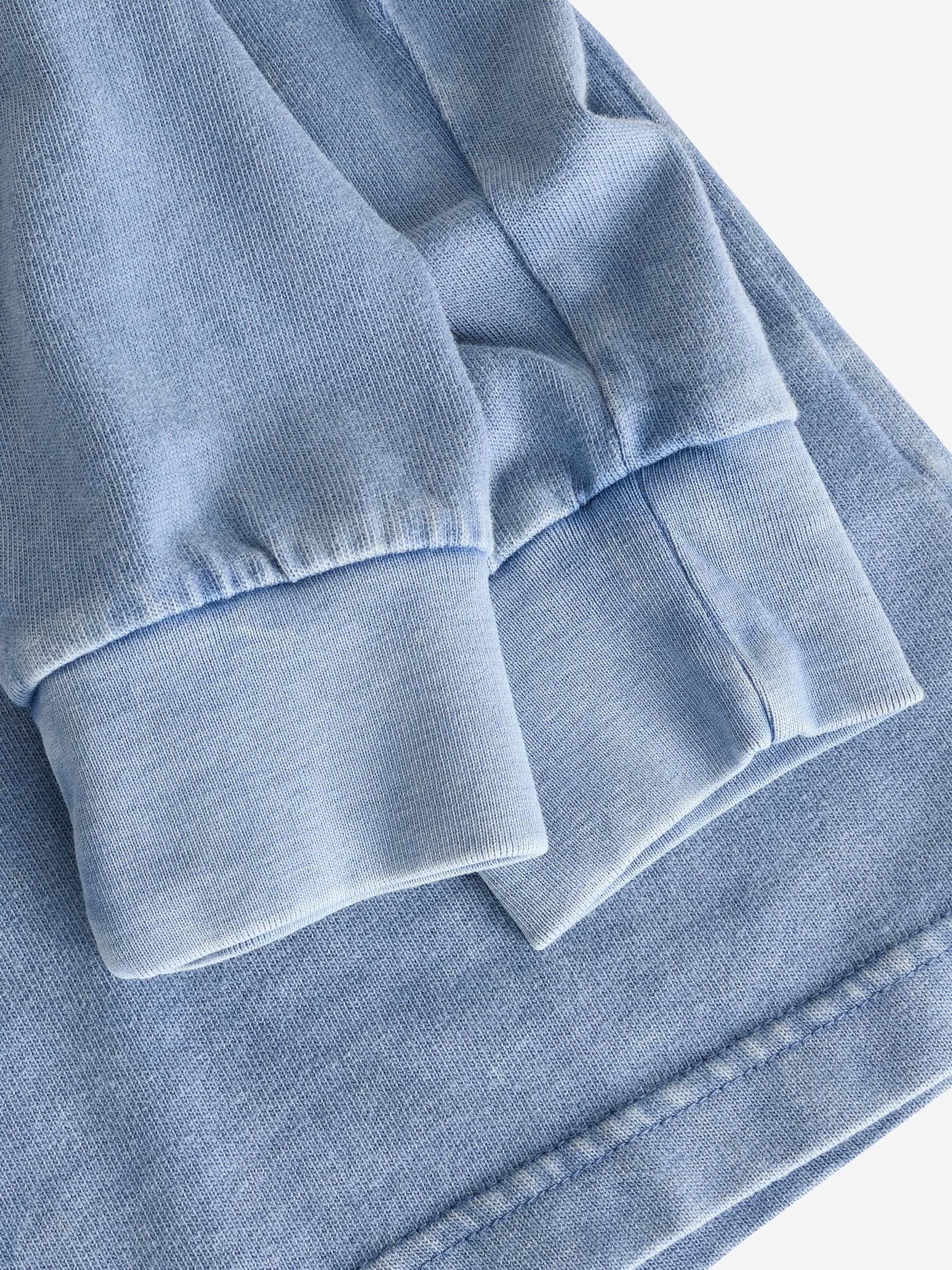 Blue Heavyweight Long Sleeve Pocket T-Shirt - Image 7 of 8
