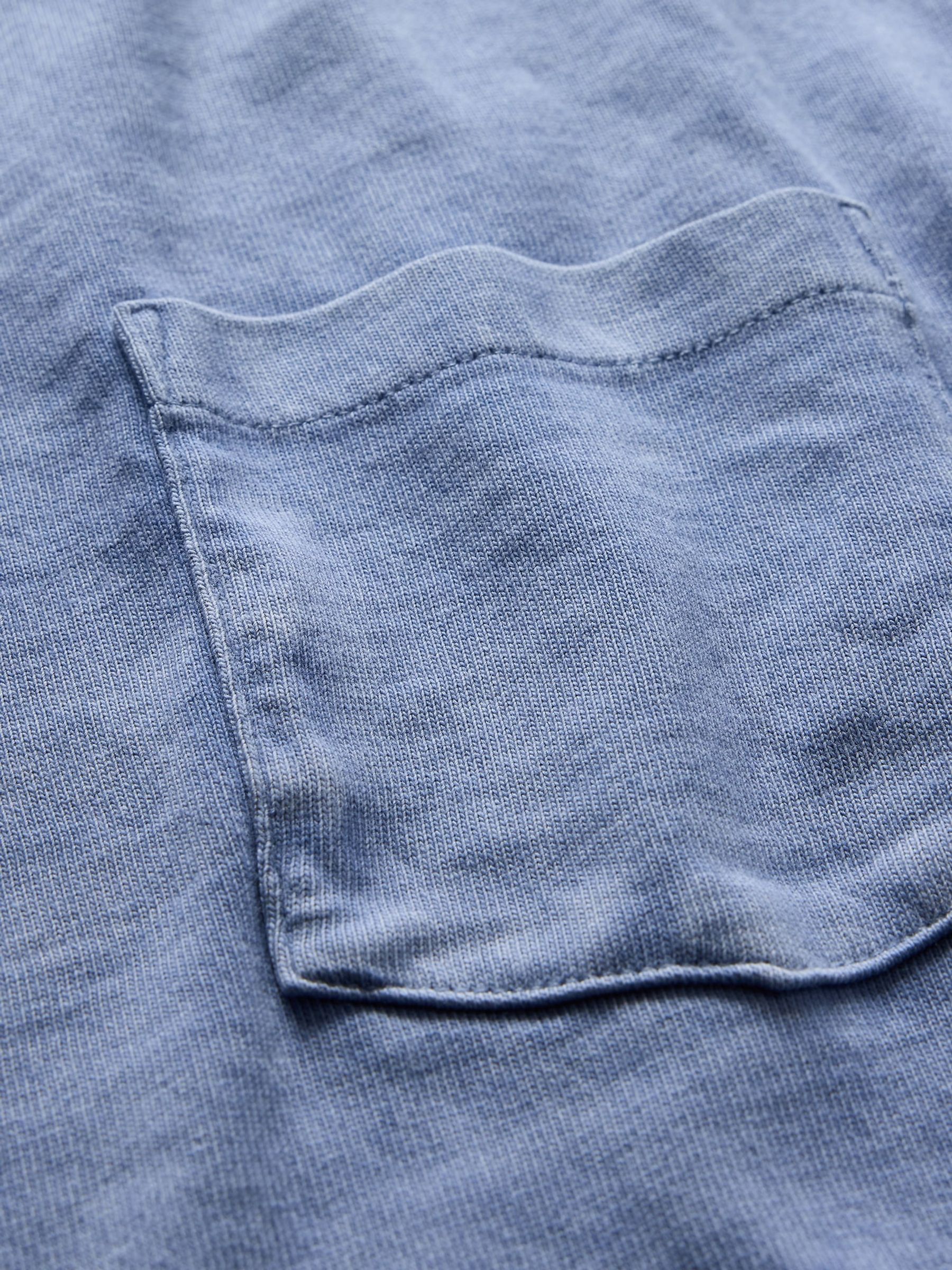 Blue Heavyweight Long Sleeve Pocket T-Shirt - Image 8 of 8