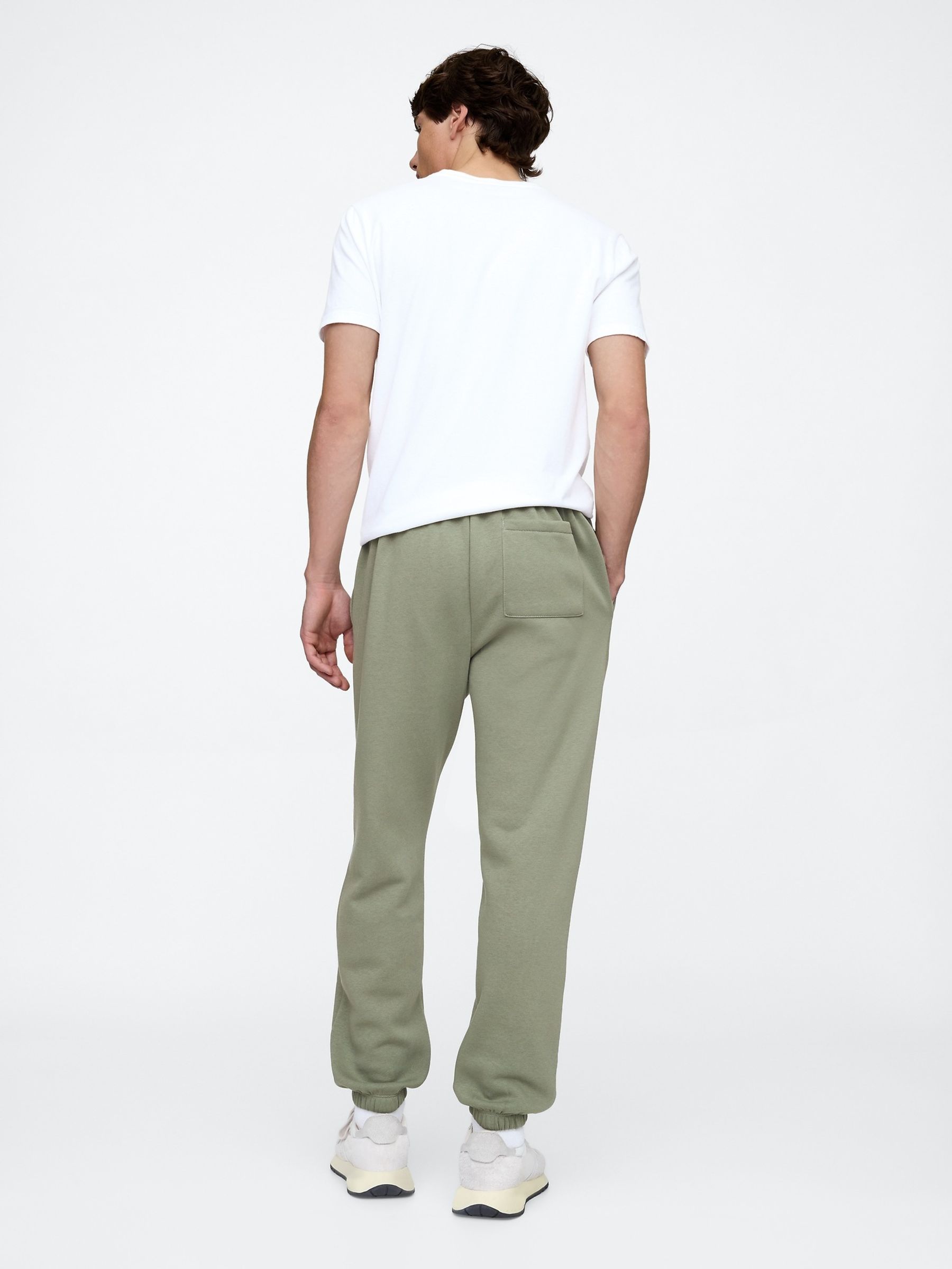 Olive Green Logo Fleece-Lined Joggers - Image 2 of 4