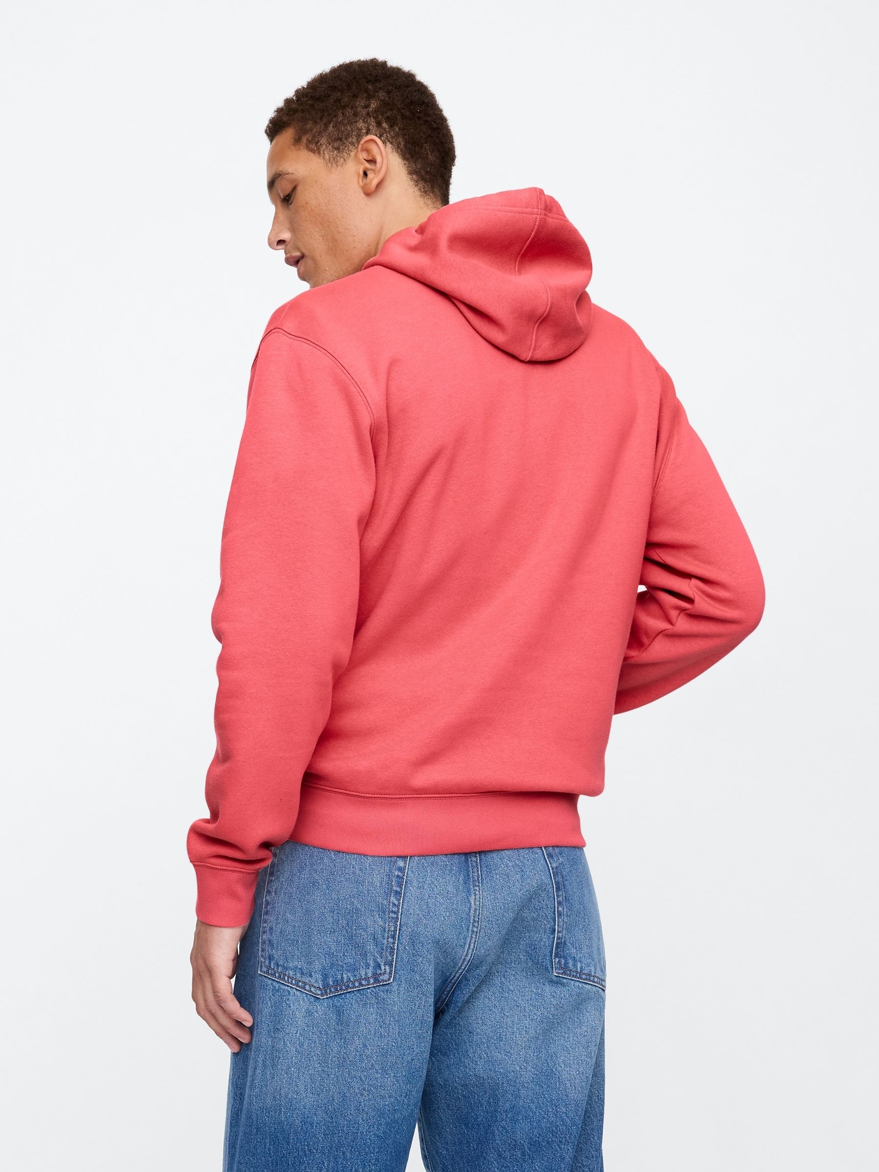 Coral Pink Pullover Arch Logo Hoodie - Image 2 of 4