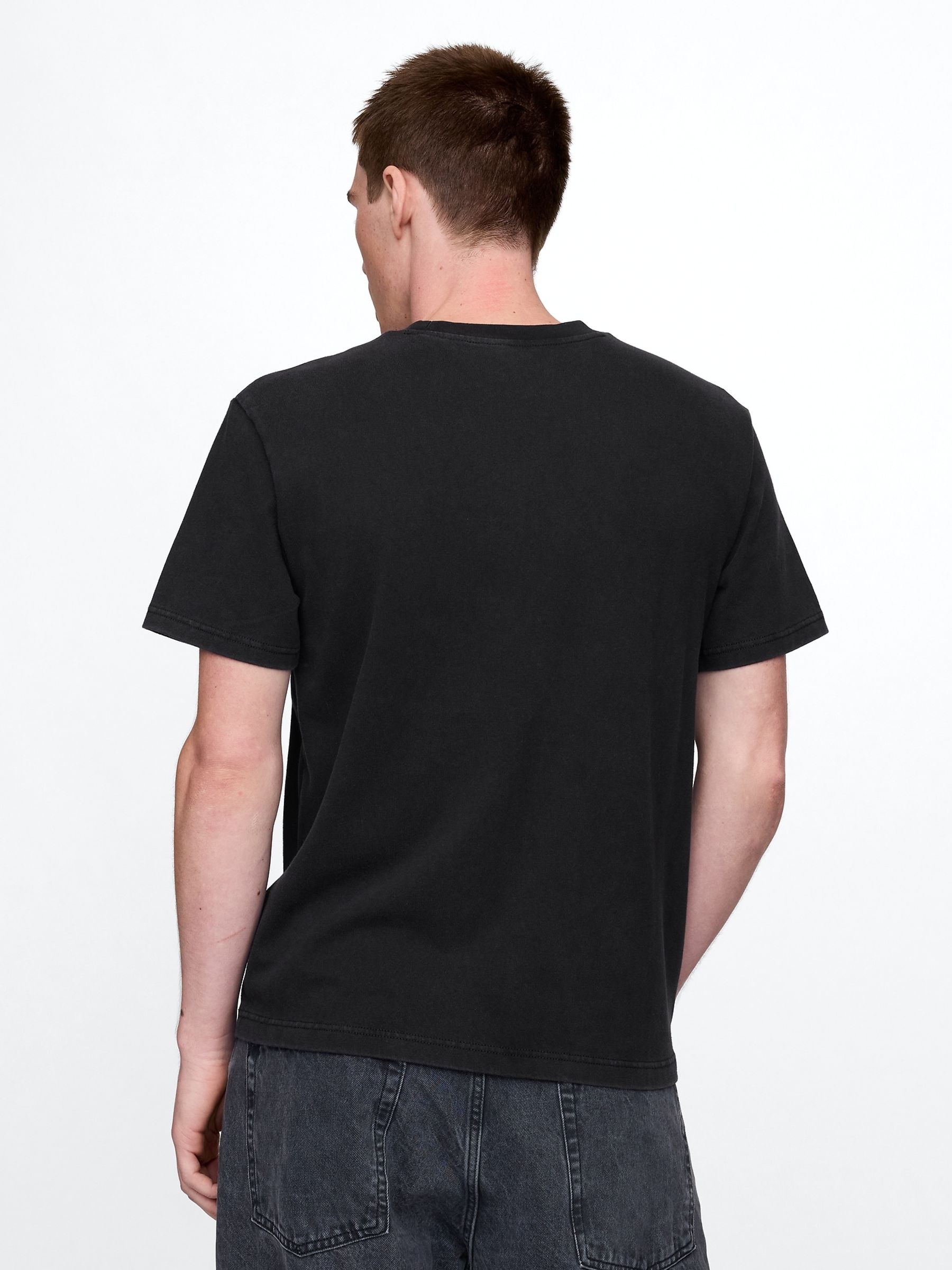 Black Darth Vader Star Wars Cotton Crew Neck T-Shirt - Image 2 of 6