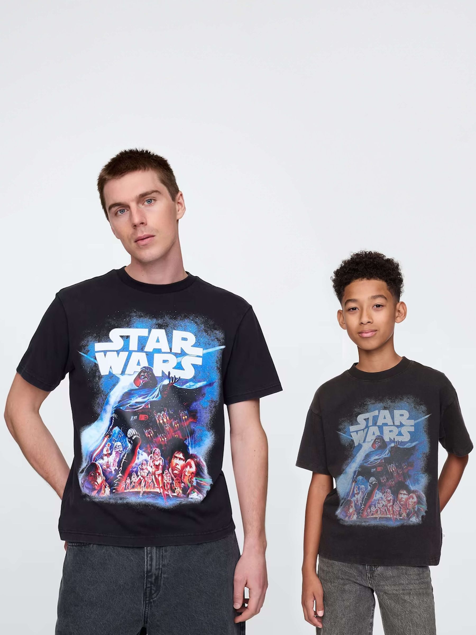 Black Darth Vader Star Wars Cotton Crew Neck T-Shirt - Image 5 of 6